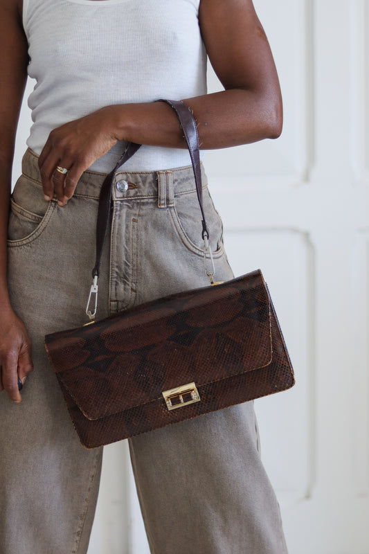Sac pochette en cuir