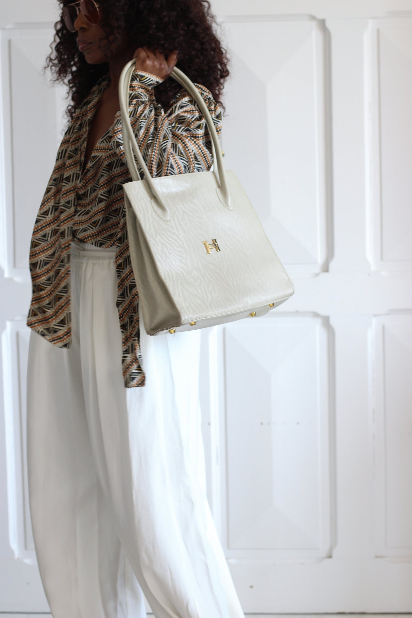 Sac à main vintage signé H
