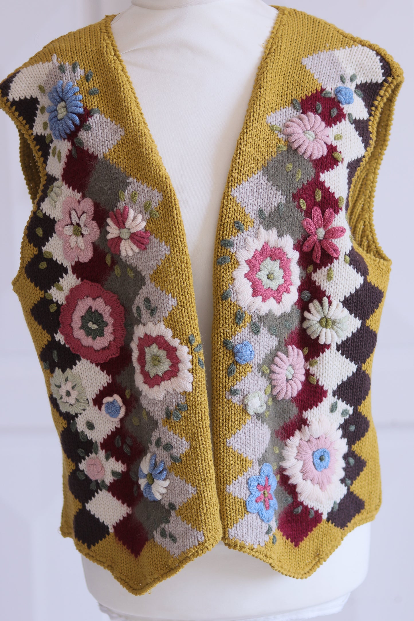 Fait main tricot fleuri