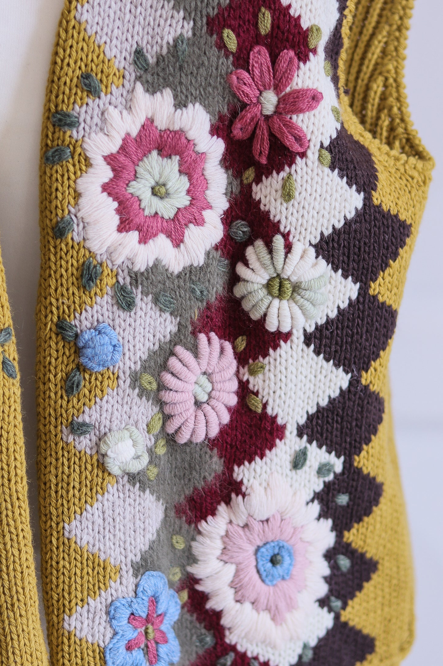 Fait main tricot fleuri