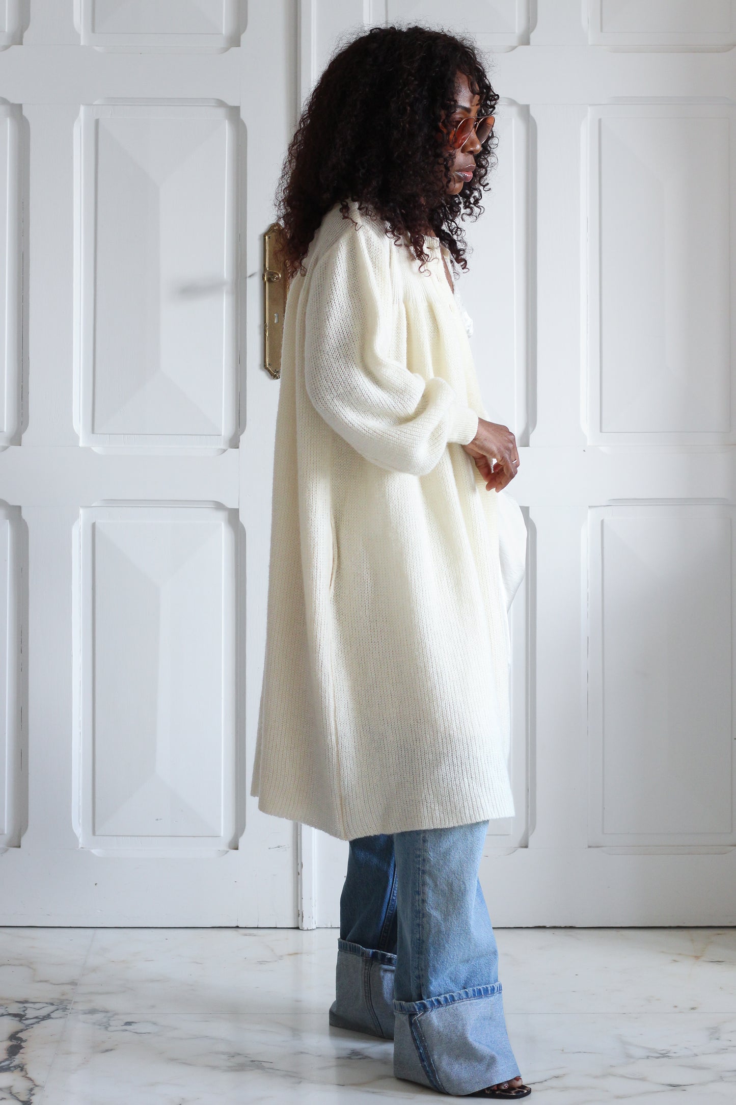 Rodier Paris longue cardigan évasé