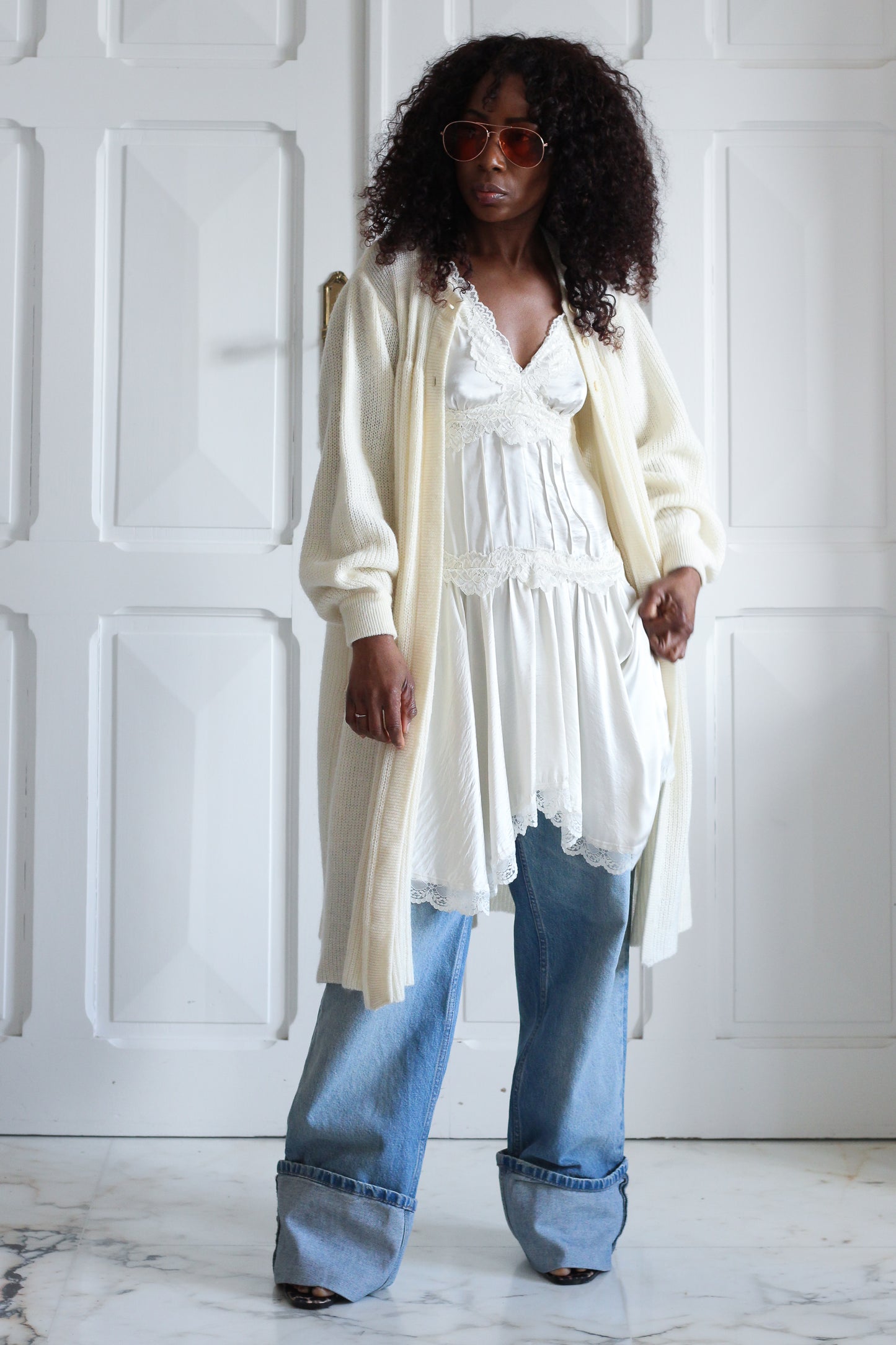 Rodier Paris longue cardigan évasé