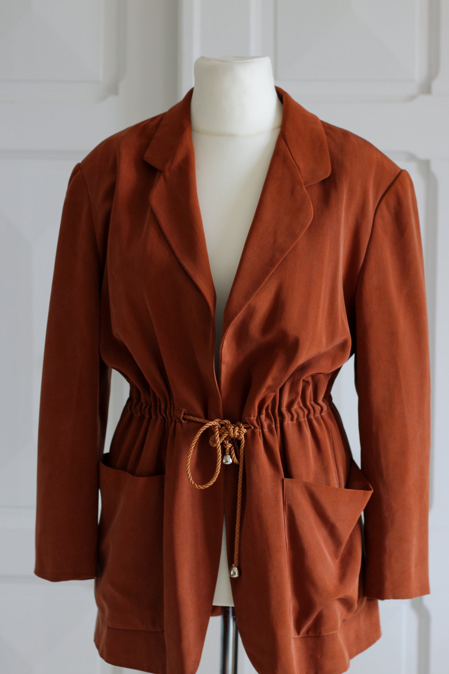 Dejac veste  vintage chocolat cognac
