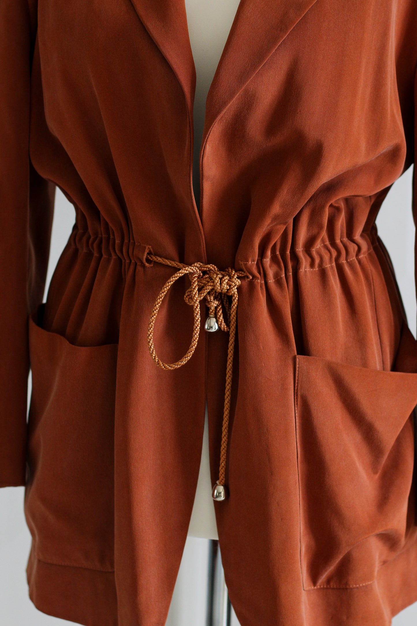 Dejac veste  vintage chocolat cognac