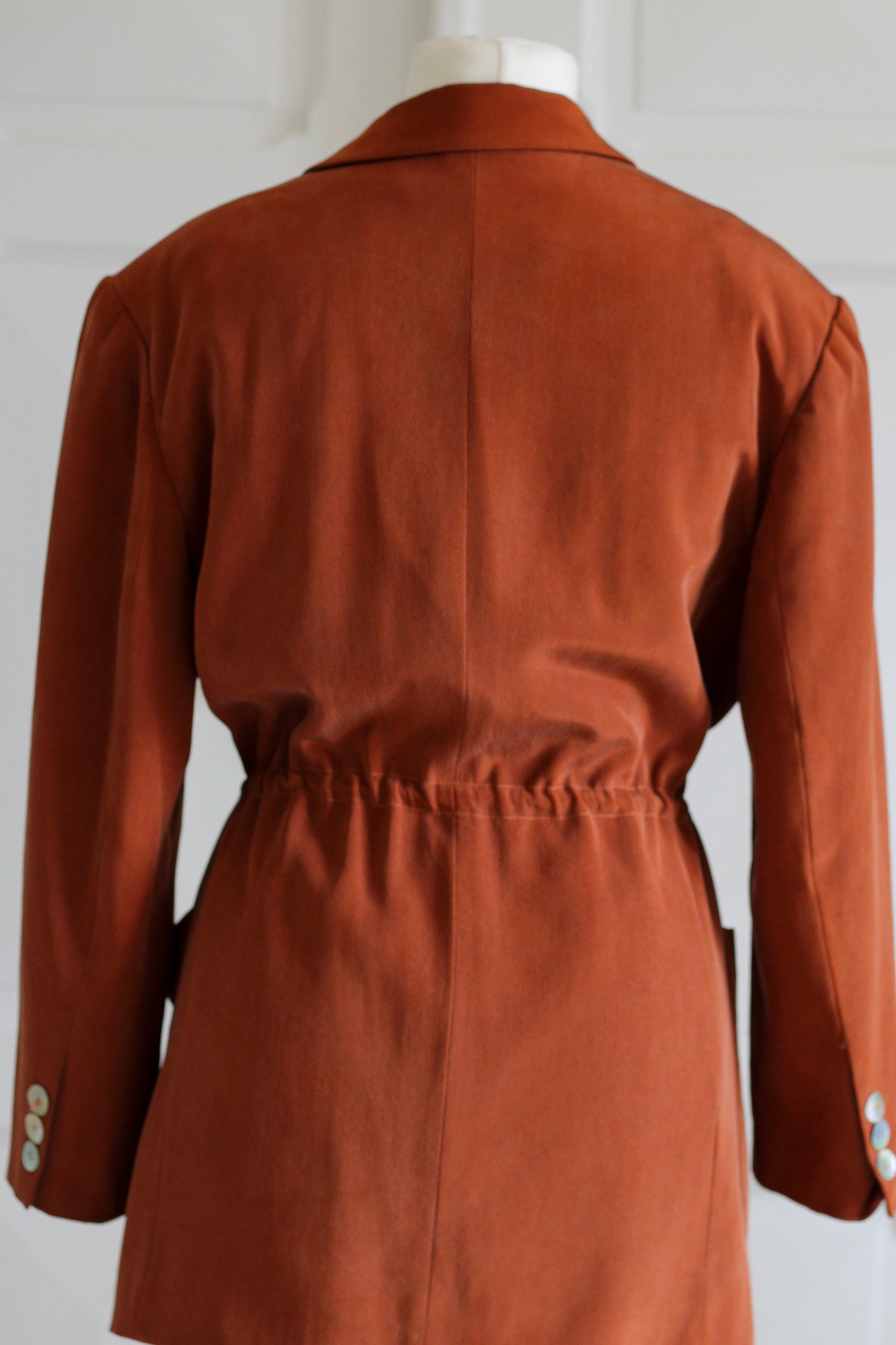 Dejac veste  vintage chocolat cognac