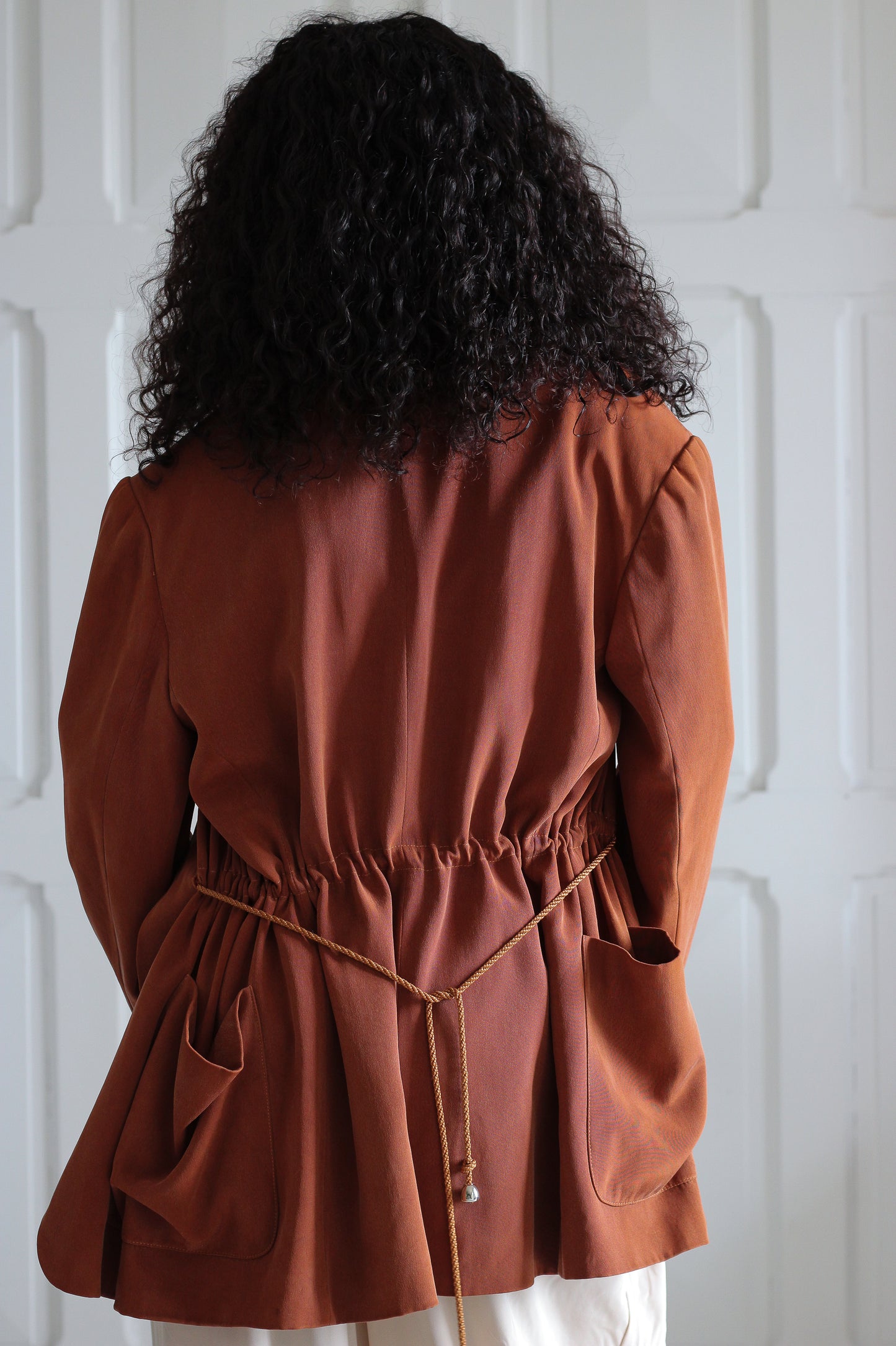 Dejac veste  vintage chocolat cognac