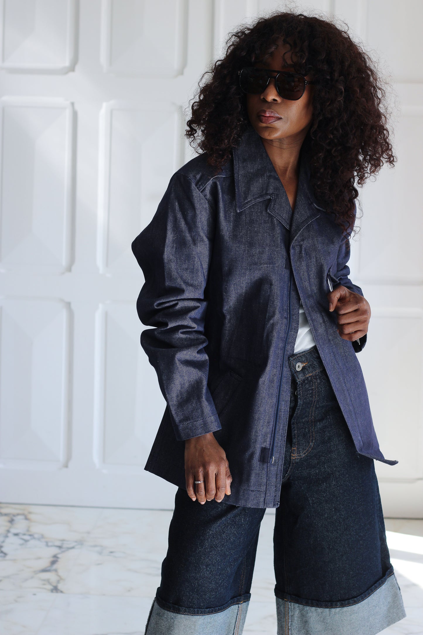 Veste de travail vintage EDF en denim