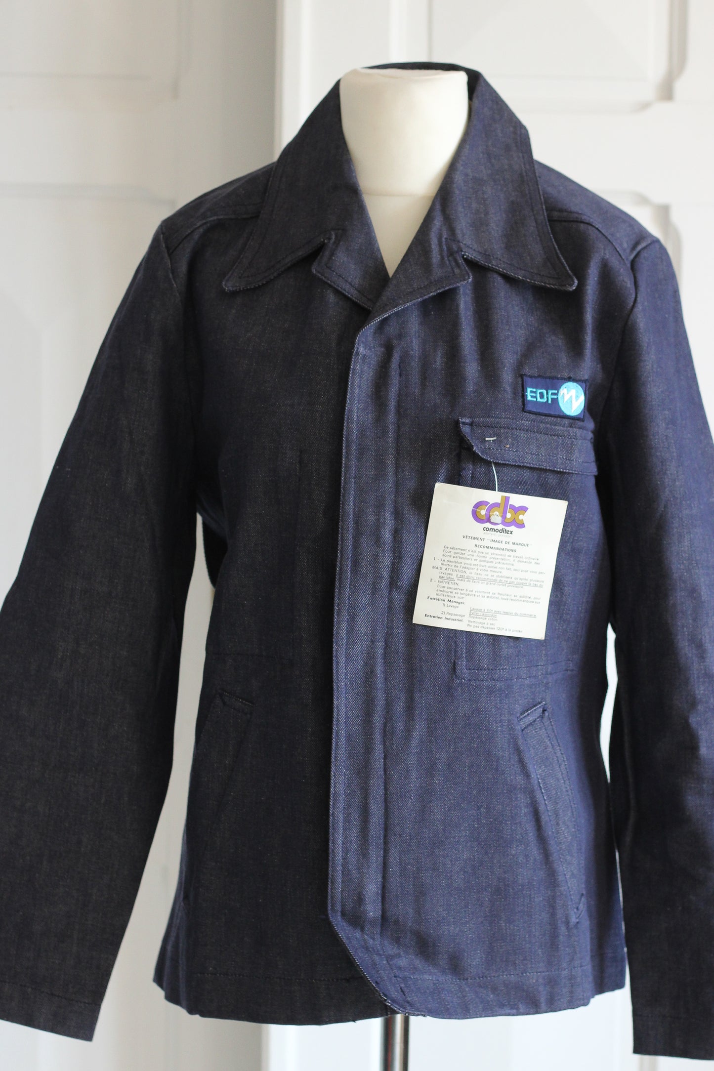 Veste de travail vintage EDF en denim