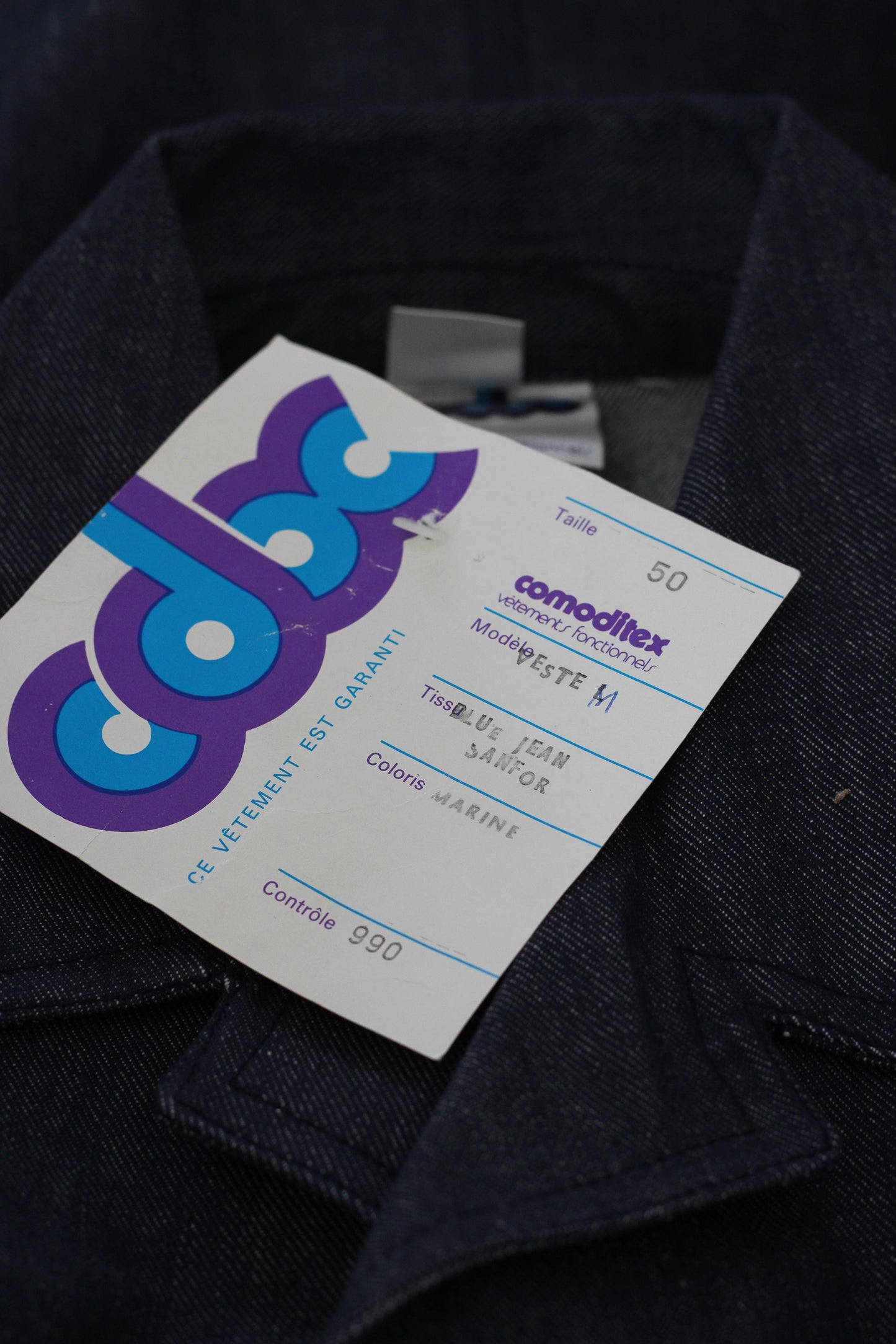 Veste de travail vintage EDF en denim