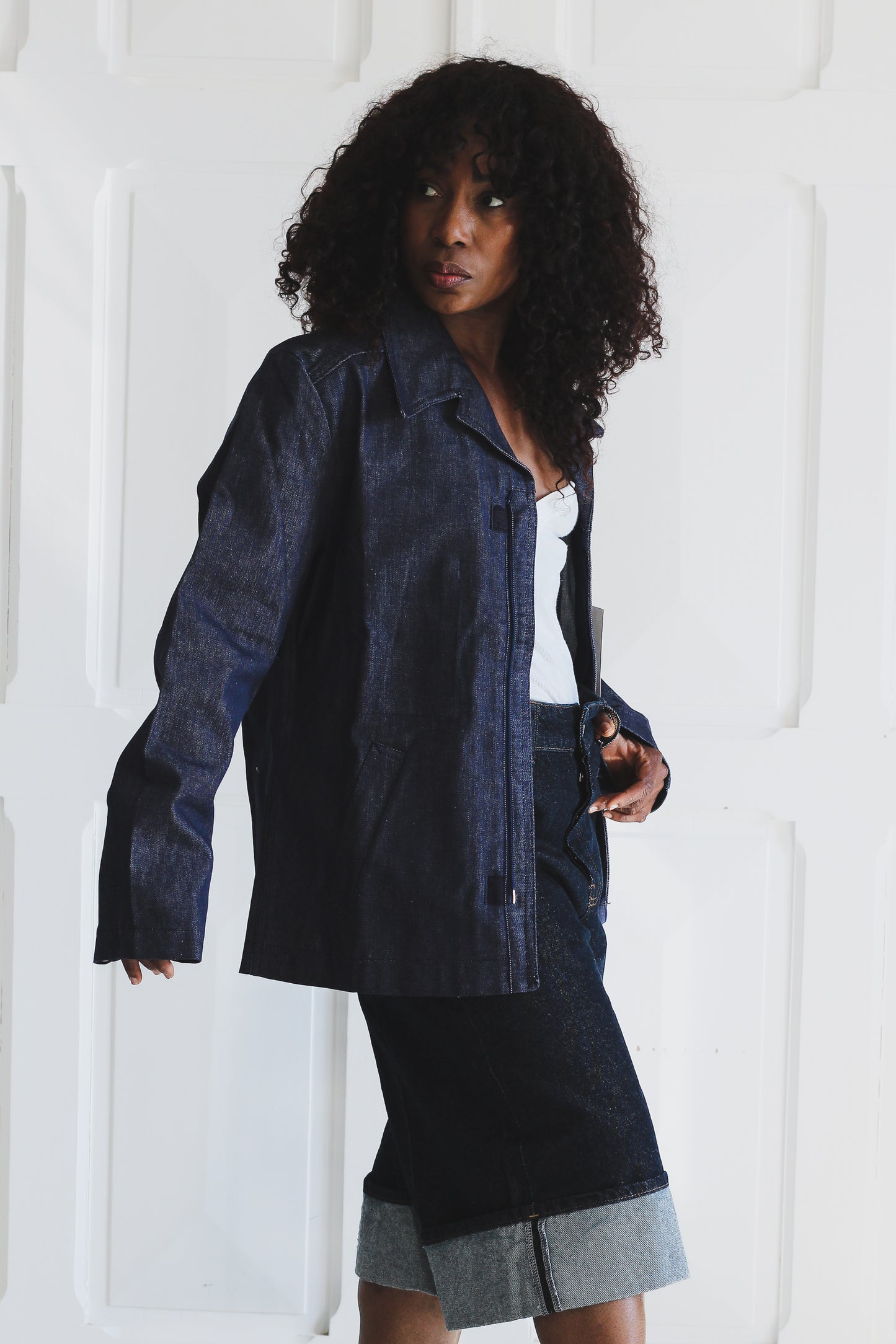 Veste de travail vintage EDF en denim
