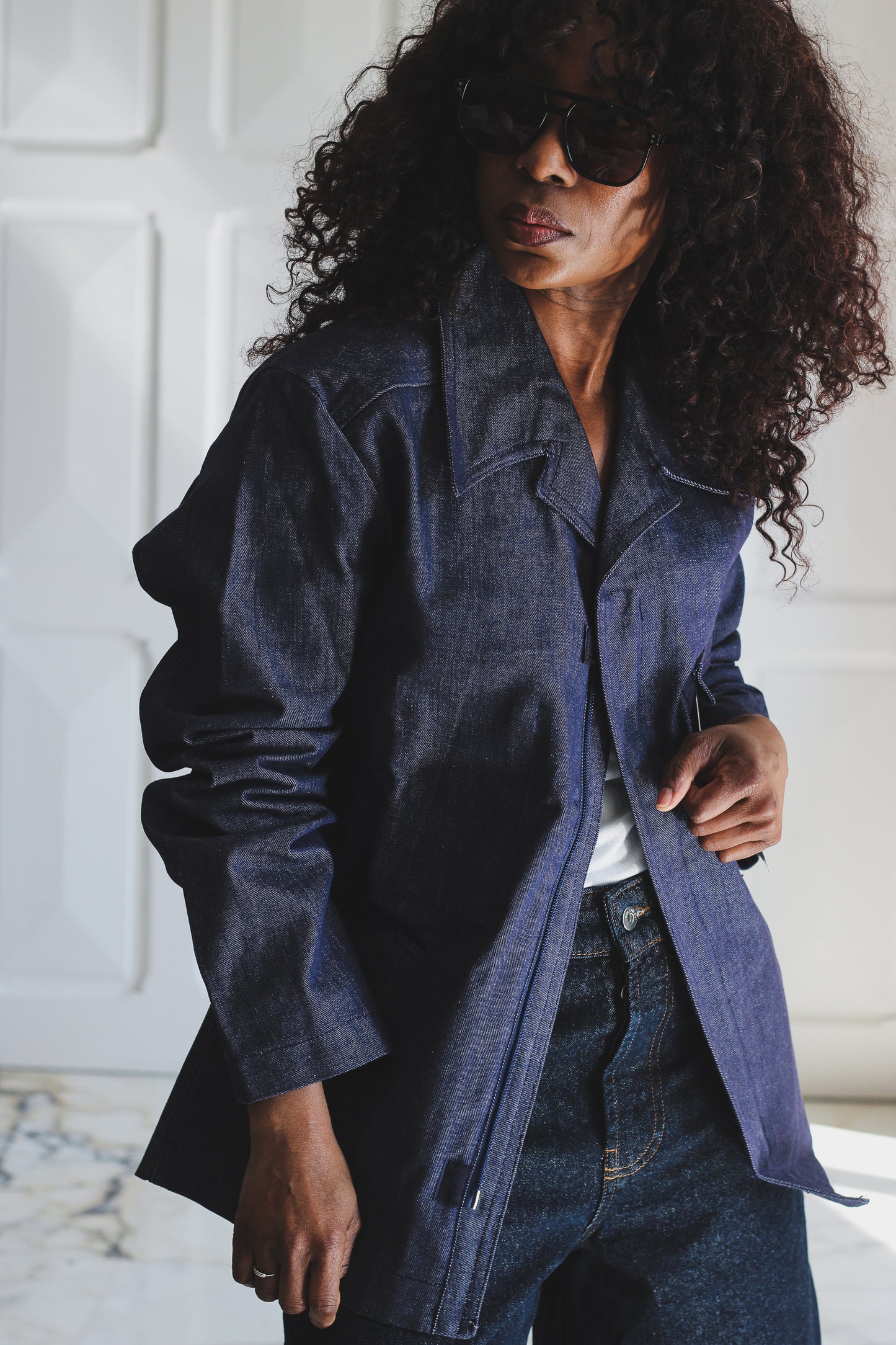Veste de travail vintage EDF en denim