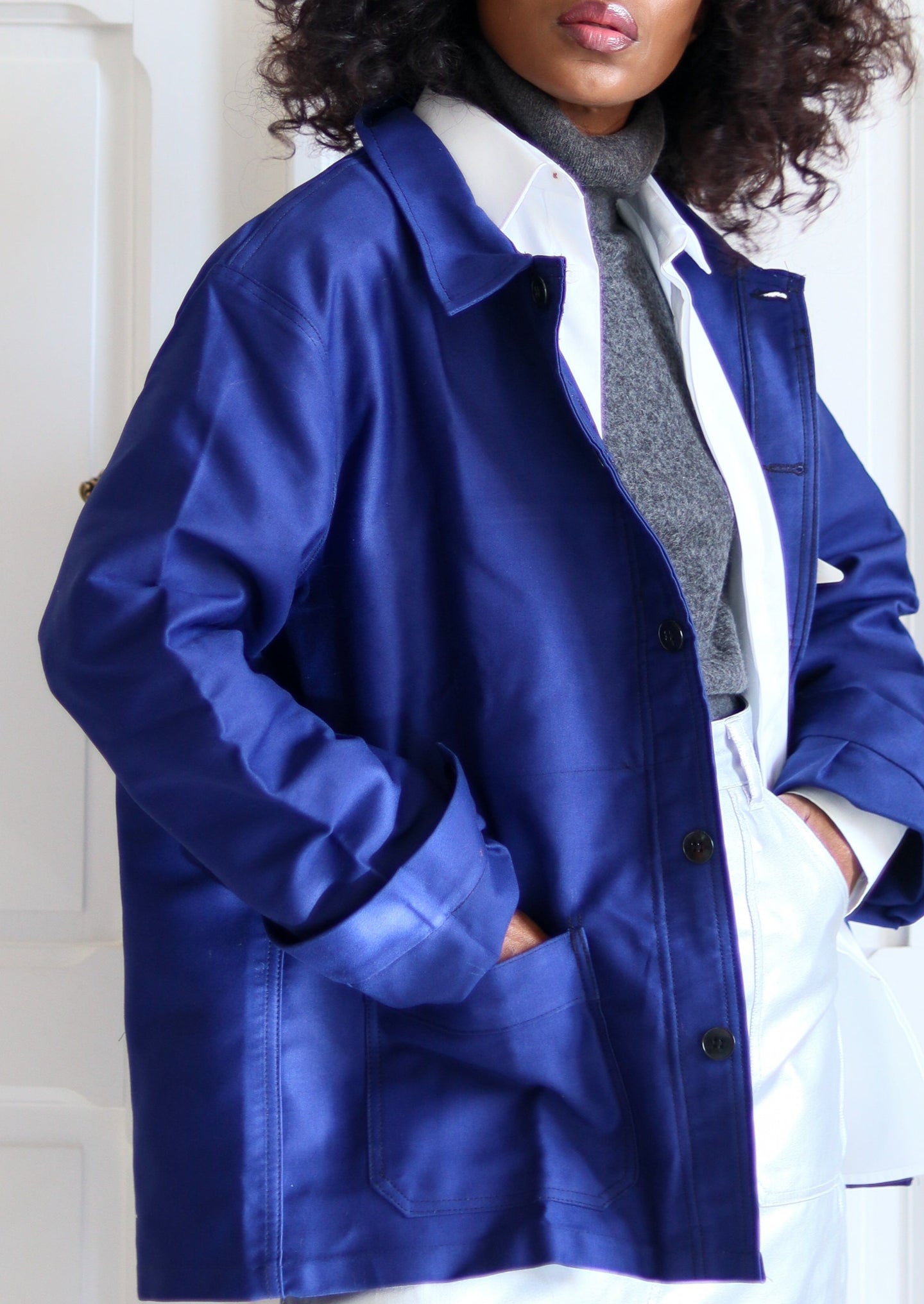 Veste bleue de travail molinel