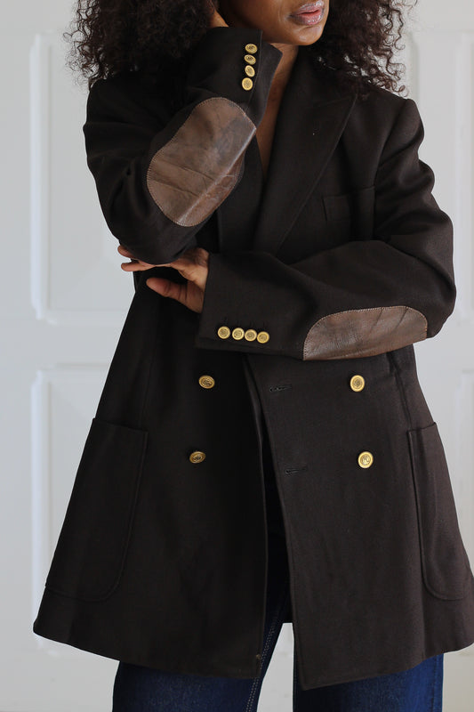 Pierre Cardin blazer croisé chocolat
