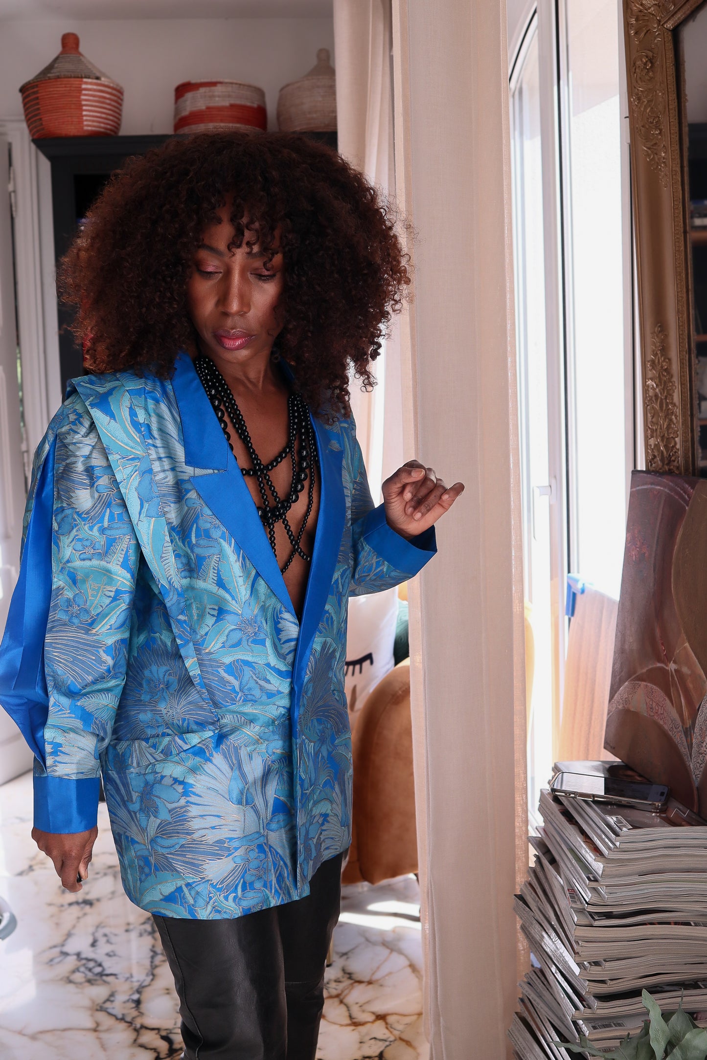 Indra blazer en pure soie