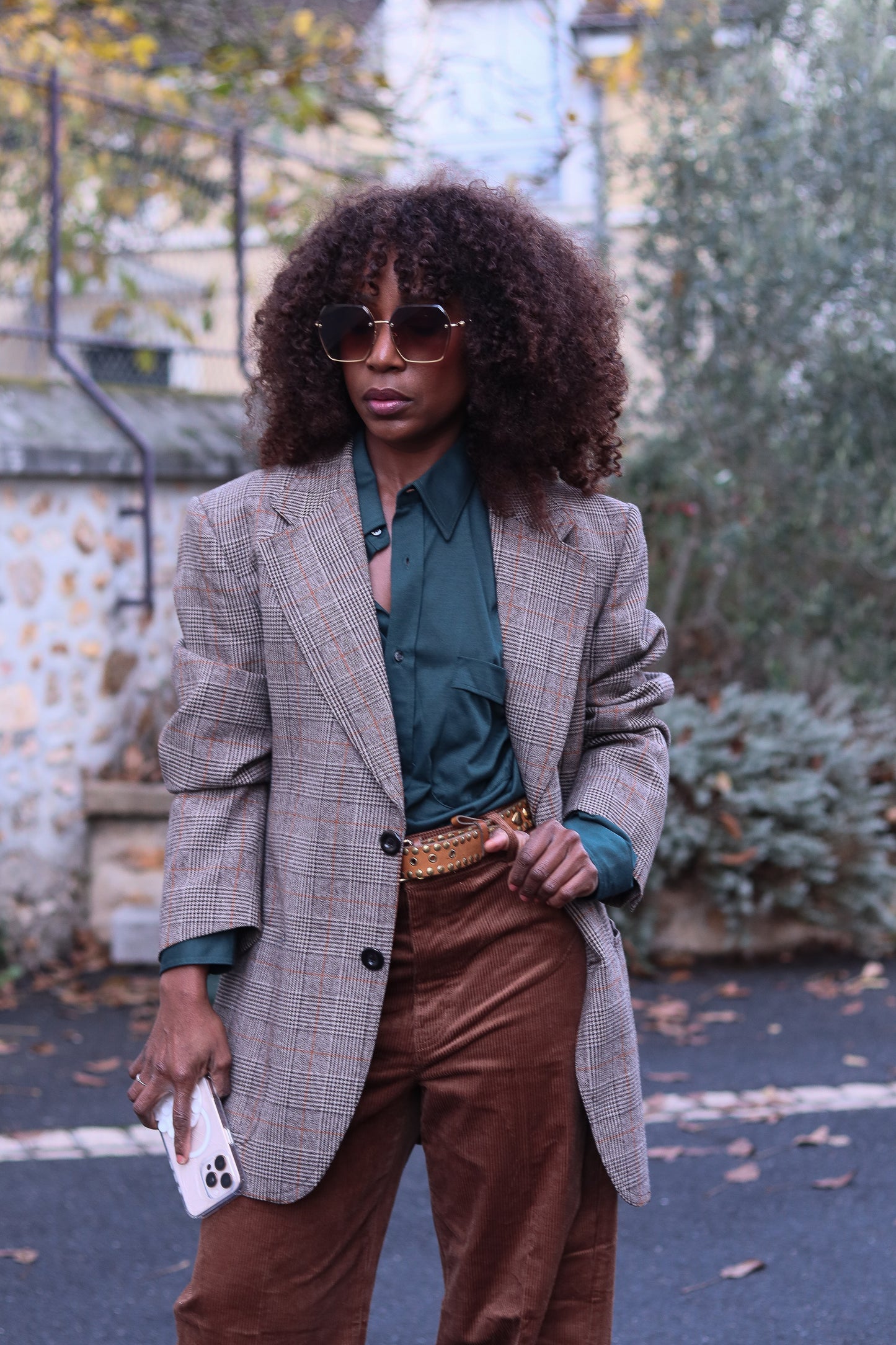 Blazer en laine à col large