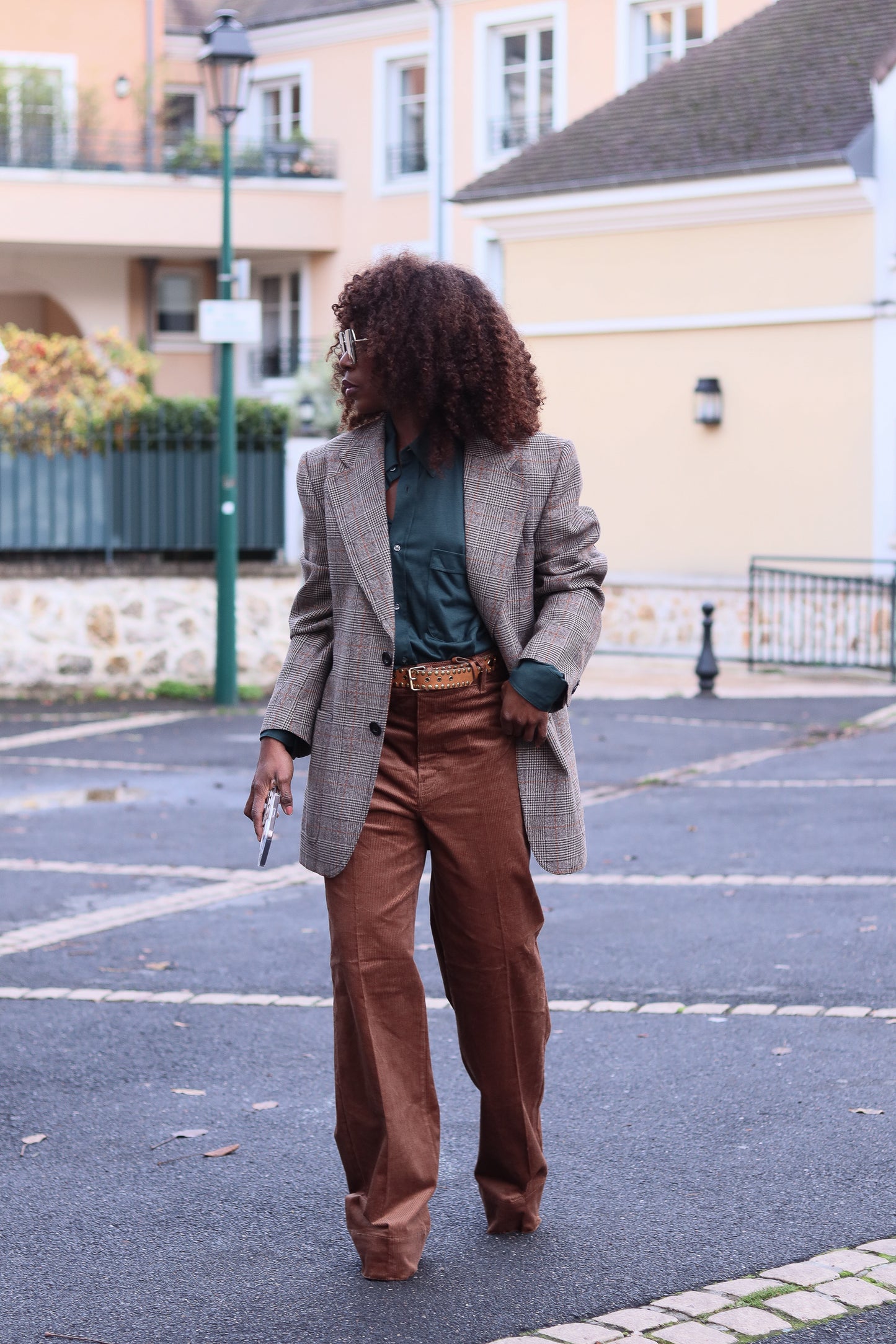 Blazer en laine à col large