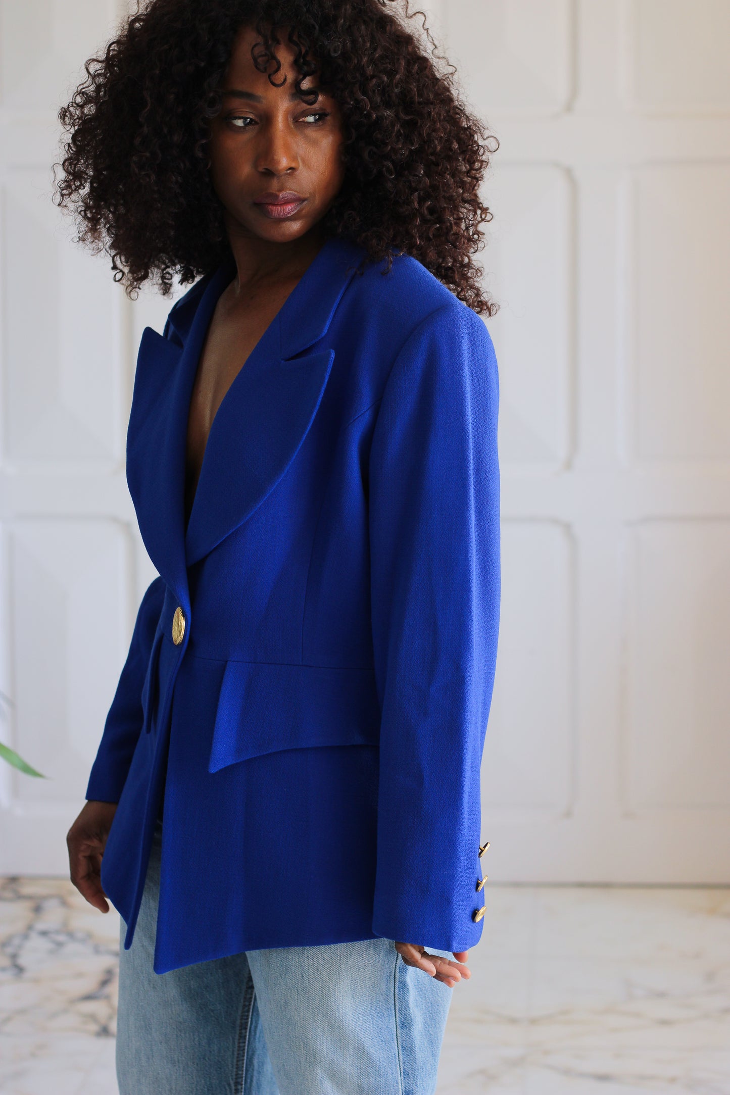 Nelly Cartier blazer à col large