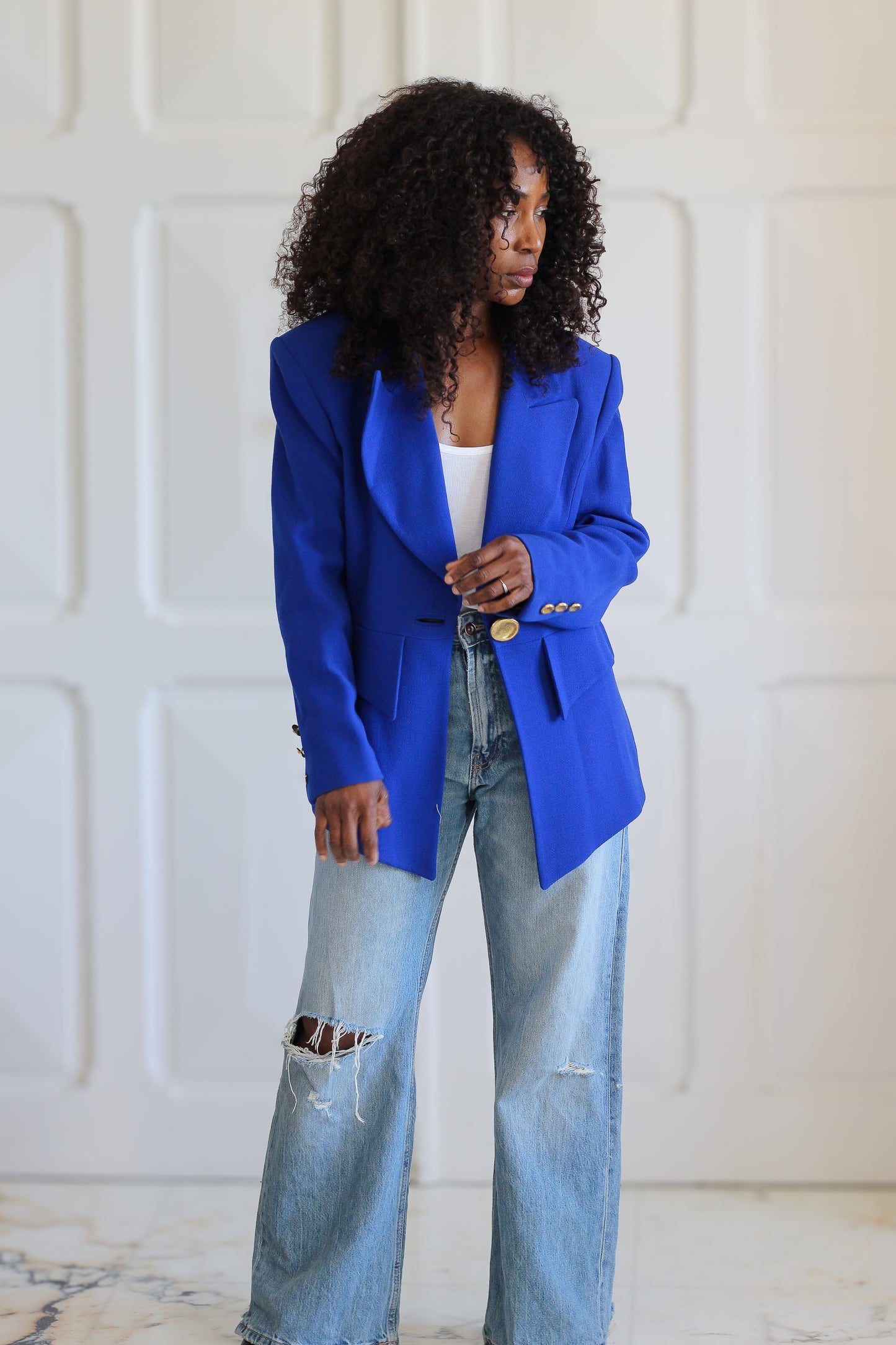 Nelly Cartier blazer à col large