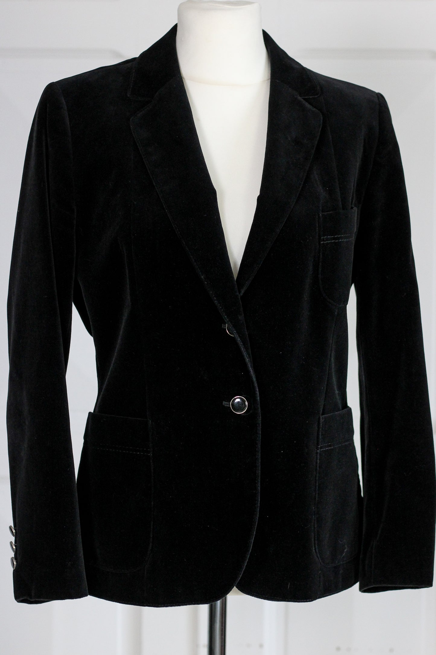 Blazer vintage en velours noir Niedieck