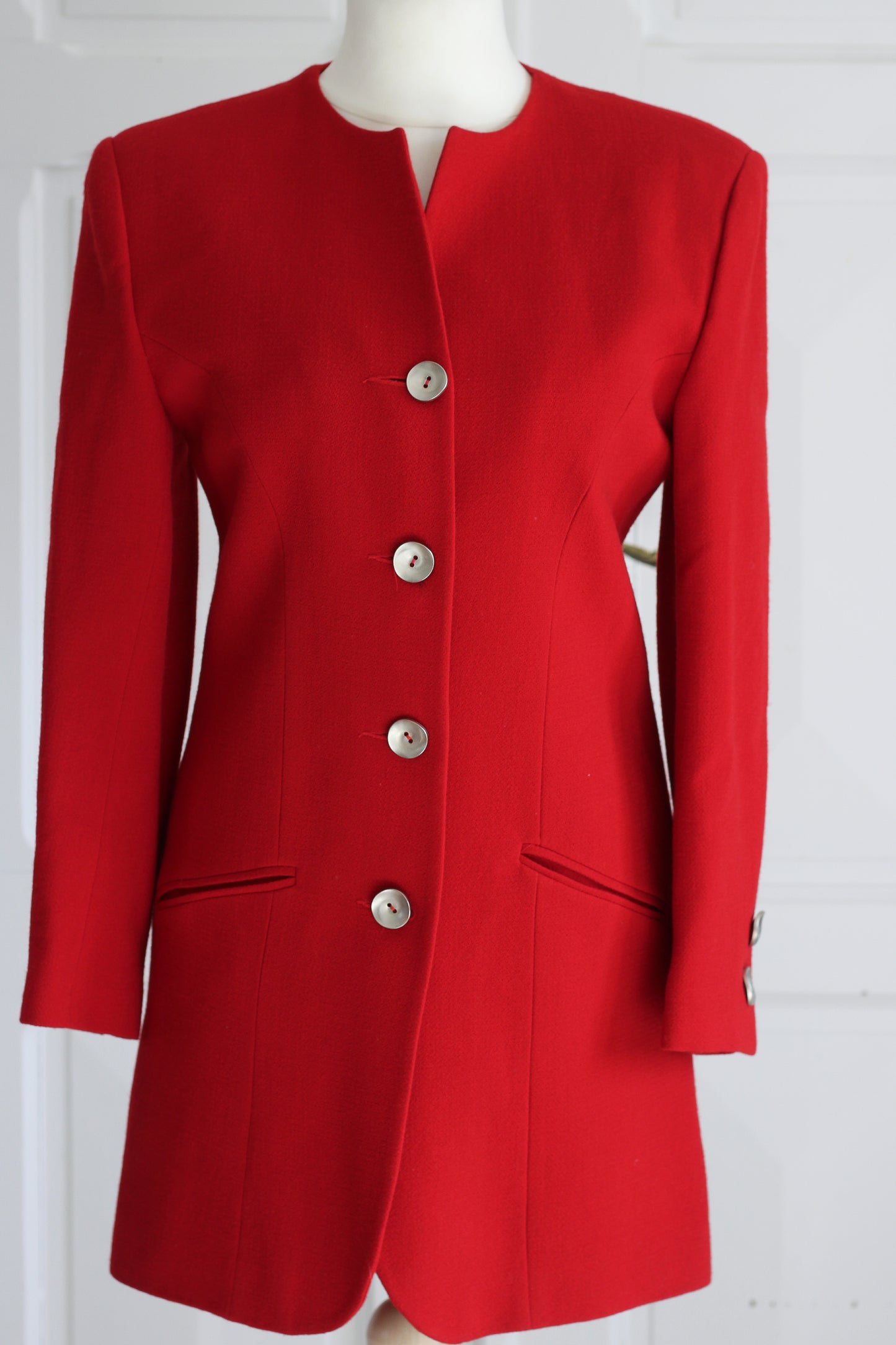 Nelly Cartier blazer en laine rouge