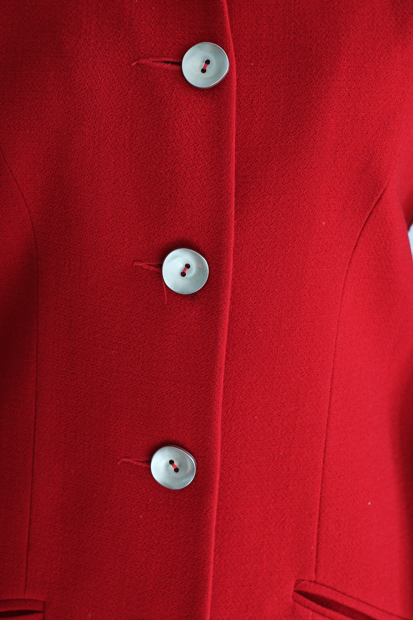 Nelly Cartier blazer en laine rouge