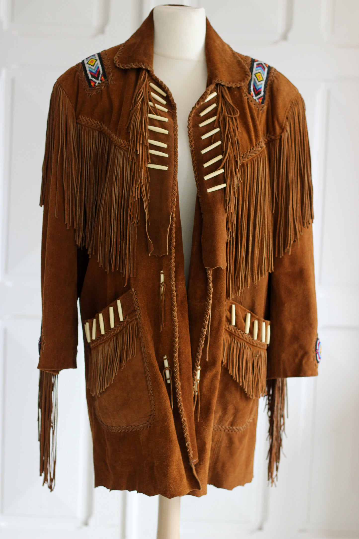 Tatanka Vestee à franges en cuir sude