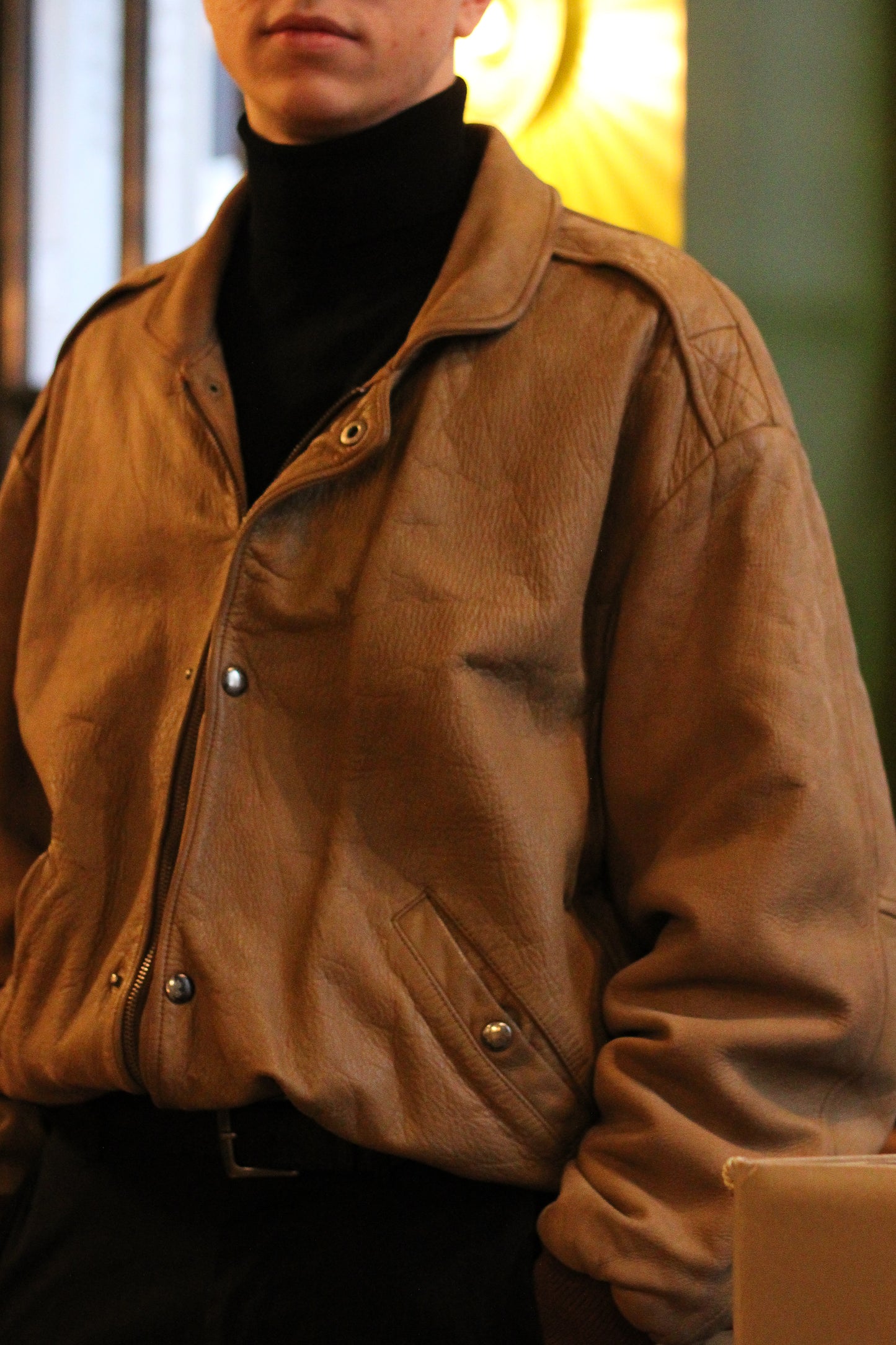 Creeks veste en cuir