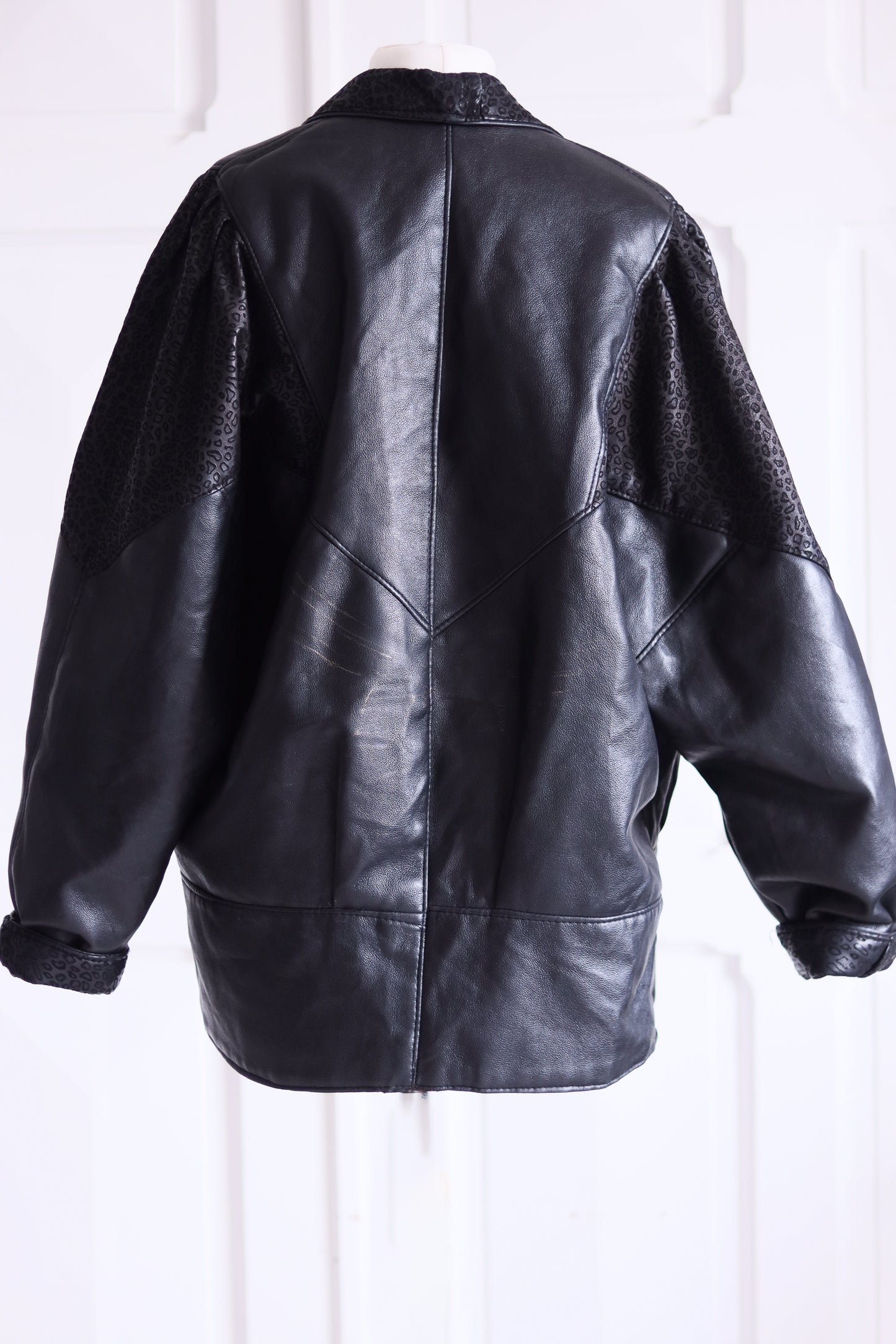 Blouson cuir matelassé