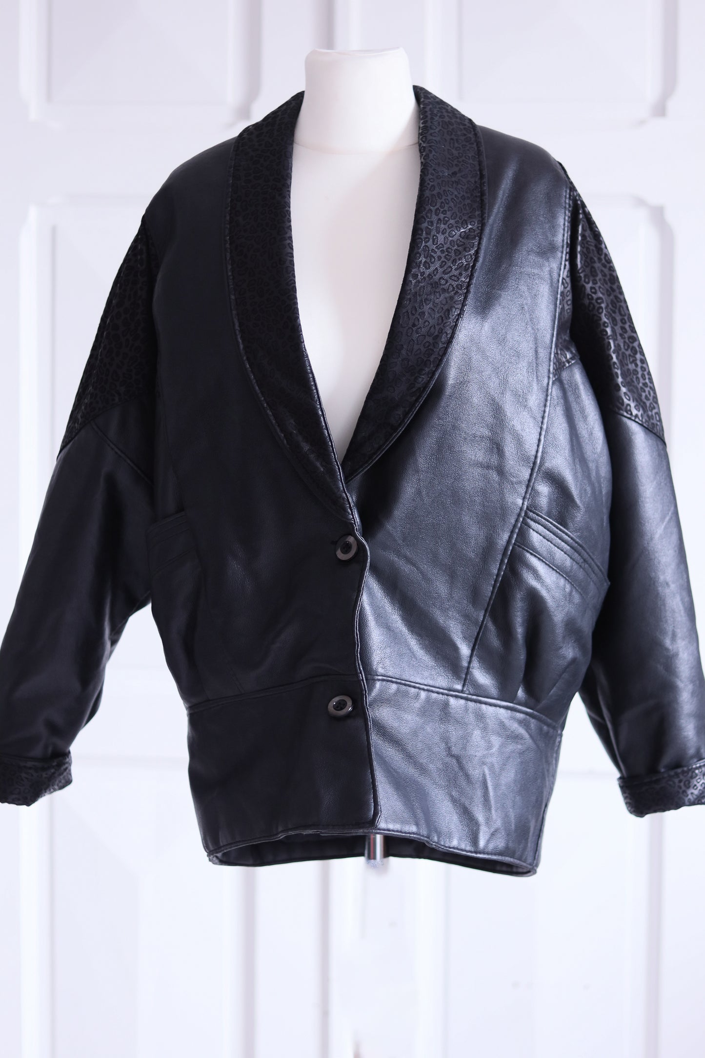 Blouson cuir matelassé