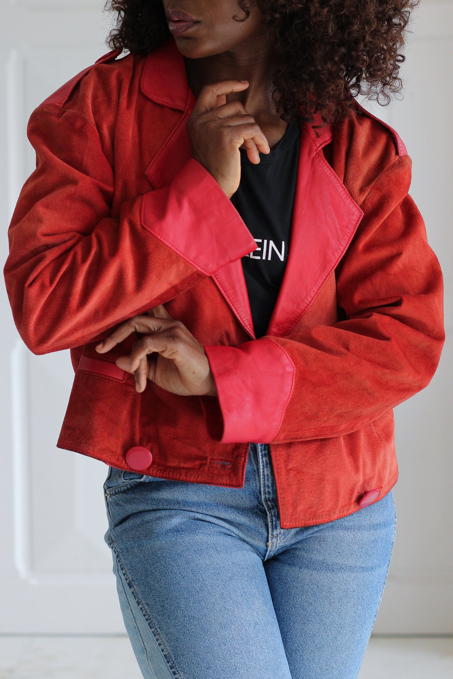 Anne D'Oral blouson cuir vintage