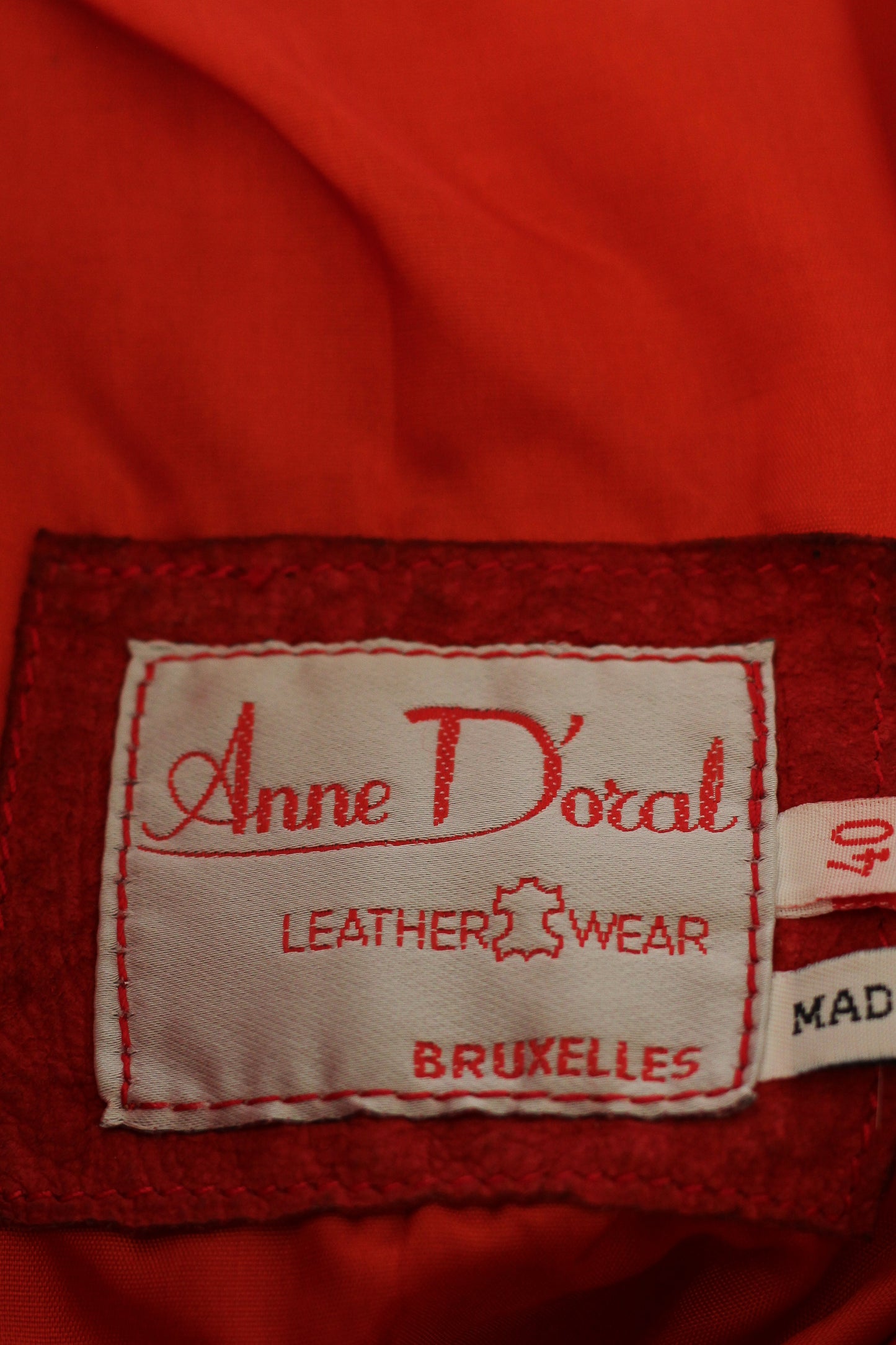 Anne D'Oral blouson cuir vintage