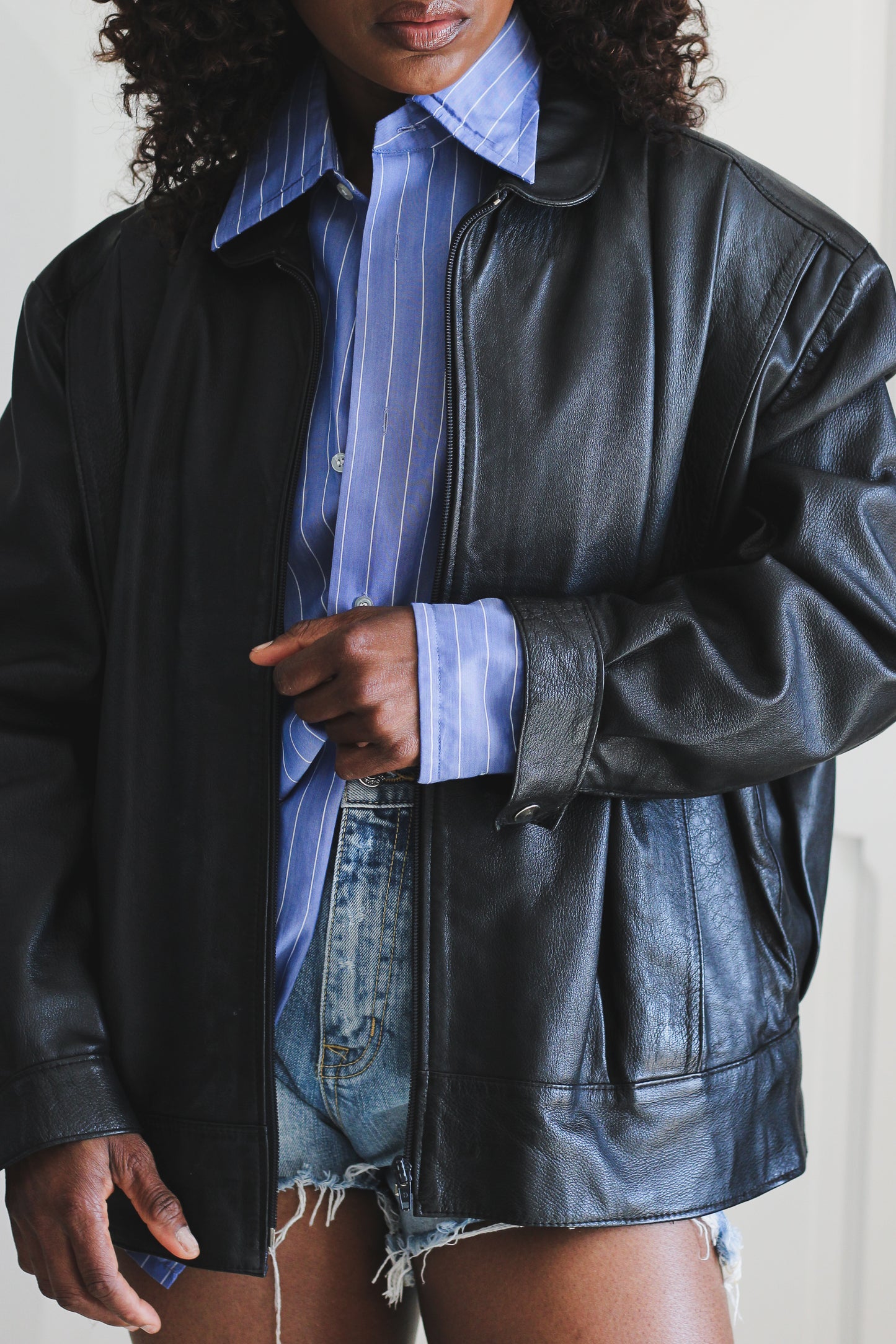 Vintage blouson en cuir