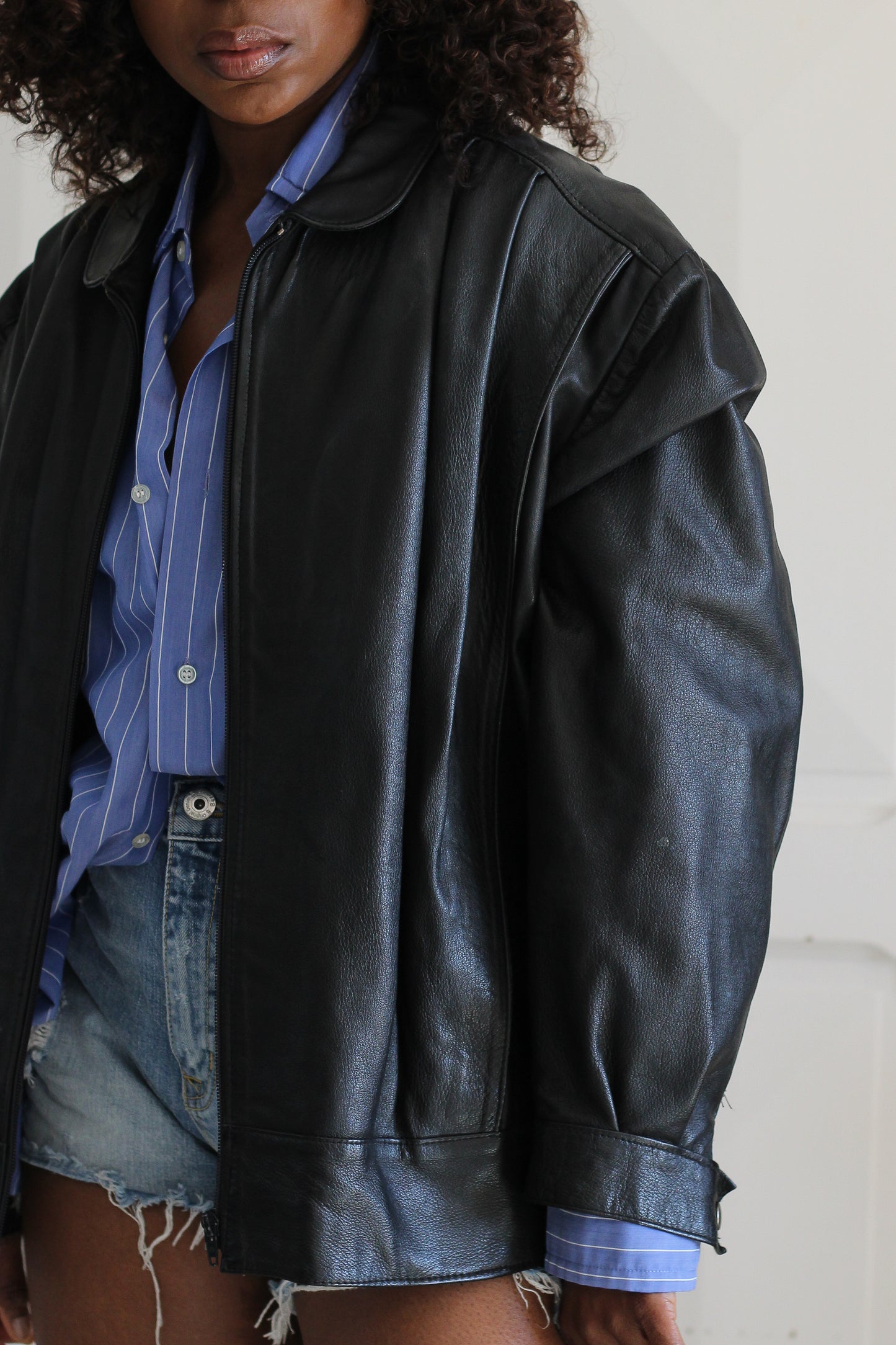 Vintage blouson en cuir