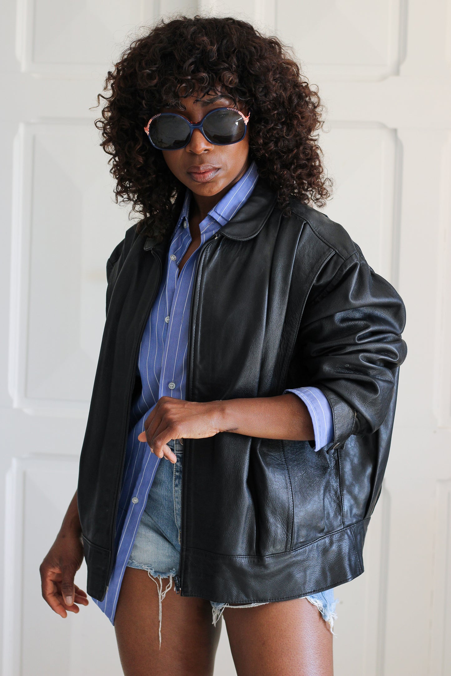 Vintage blouson en cuir