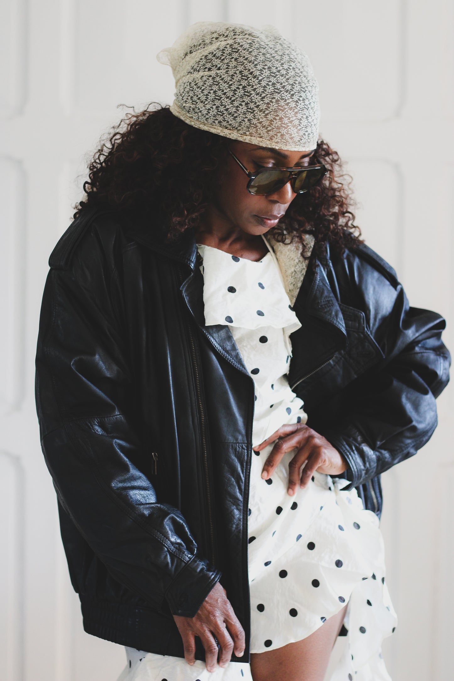 Mission Impossible blouson cuir noir oversize