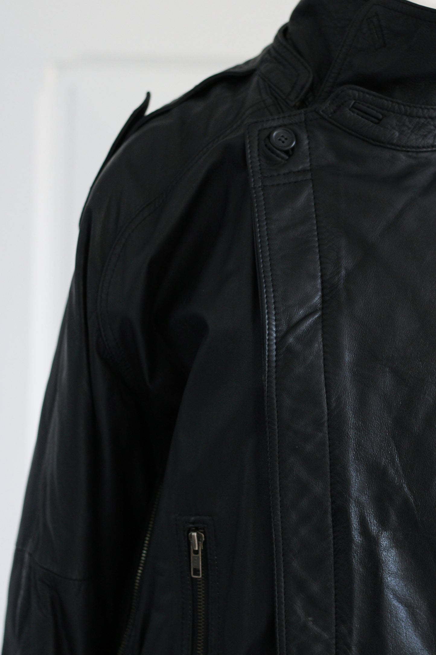 Mission Impossible blouson cuir noir oversize