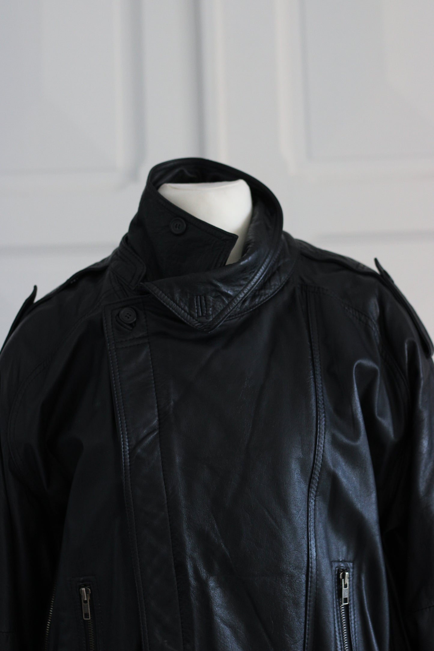 Mission Impossible blouson cuir noir oversize