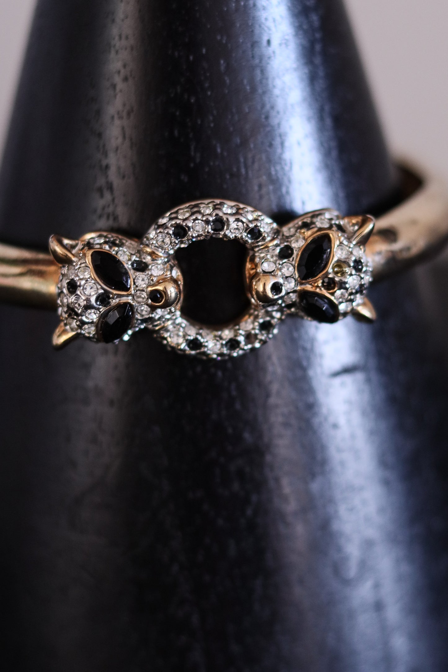 Bracelet vintage panthère doré