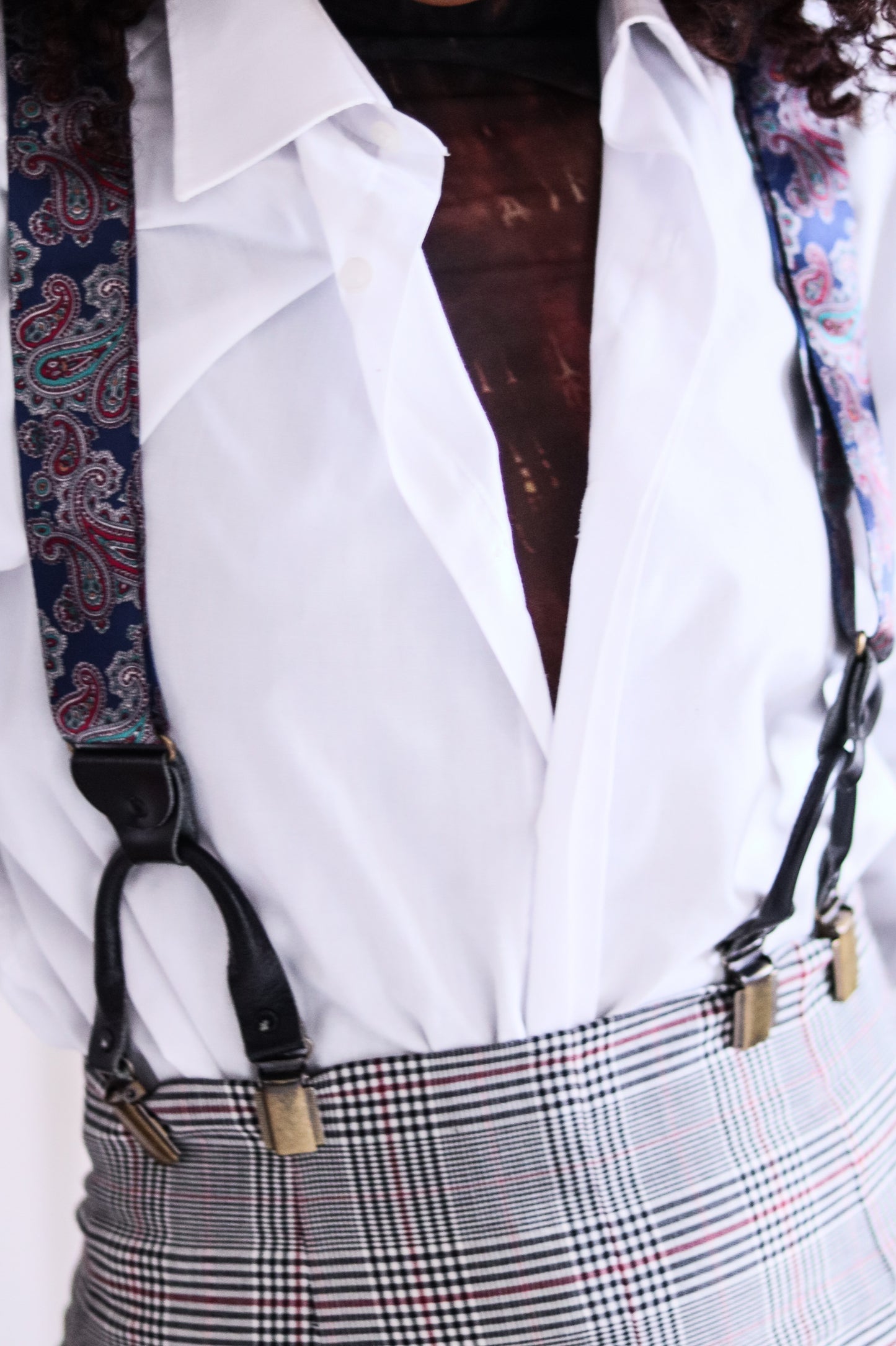 Bretelle motif cachemire