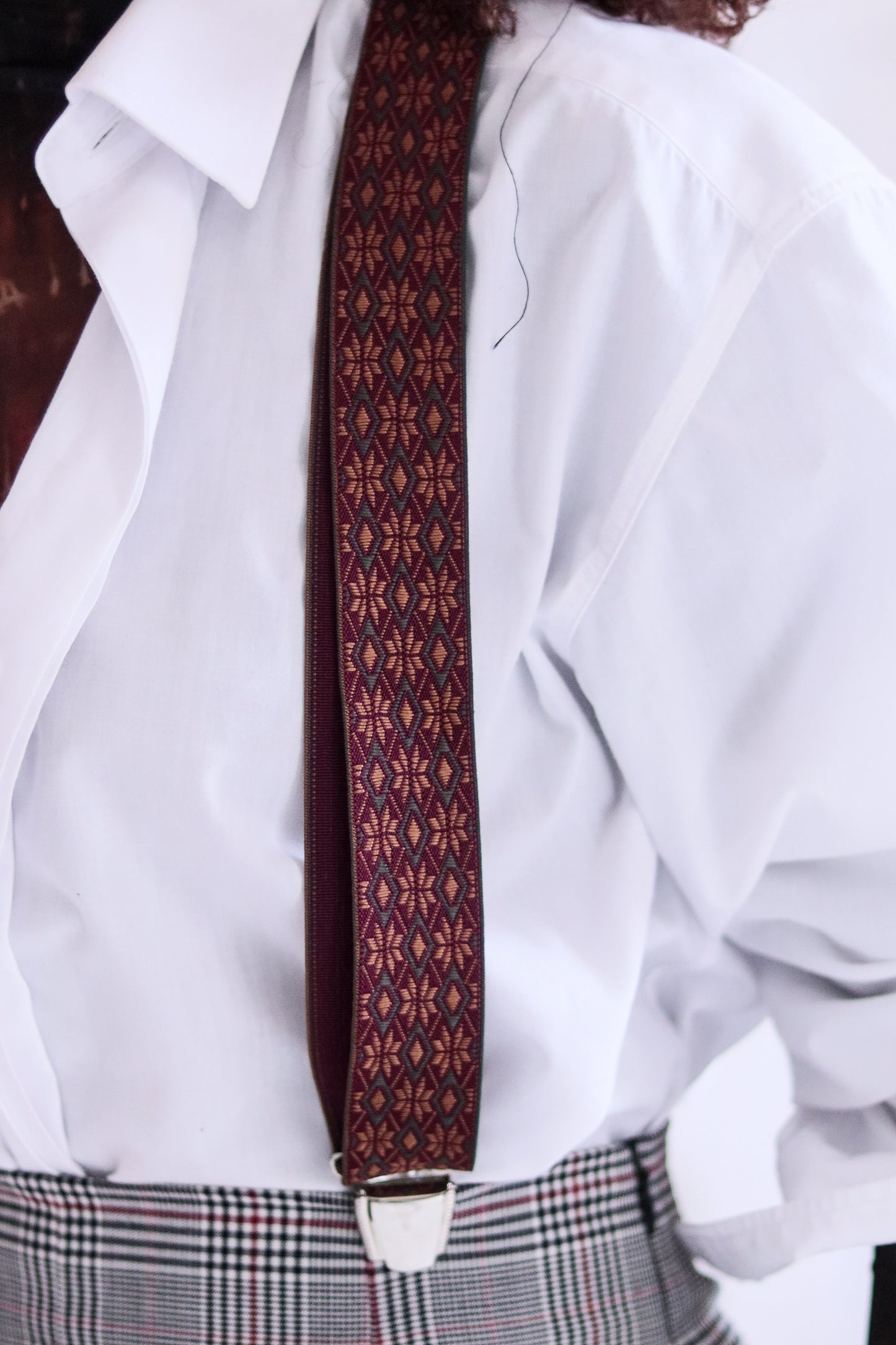 Bretelle motif jacquard