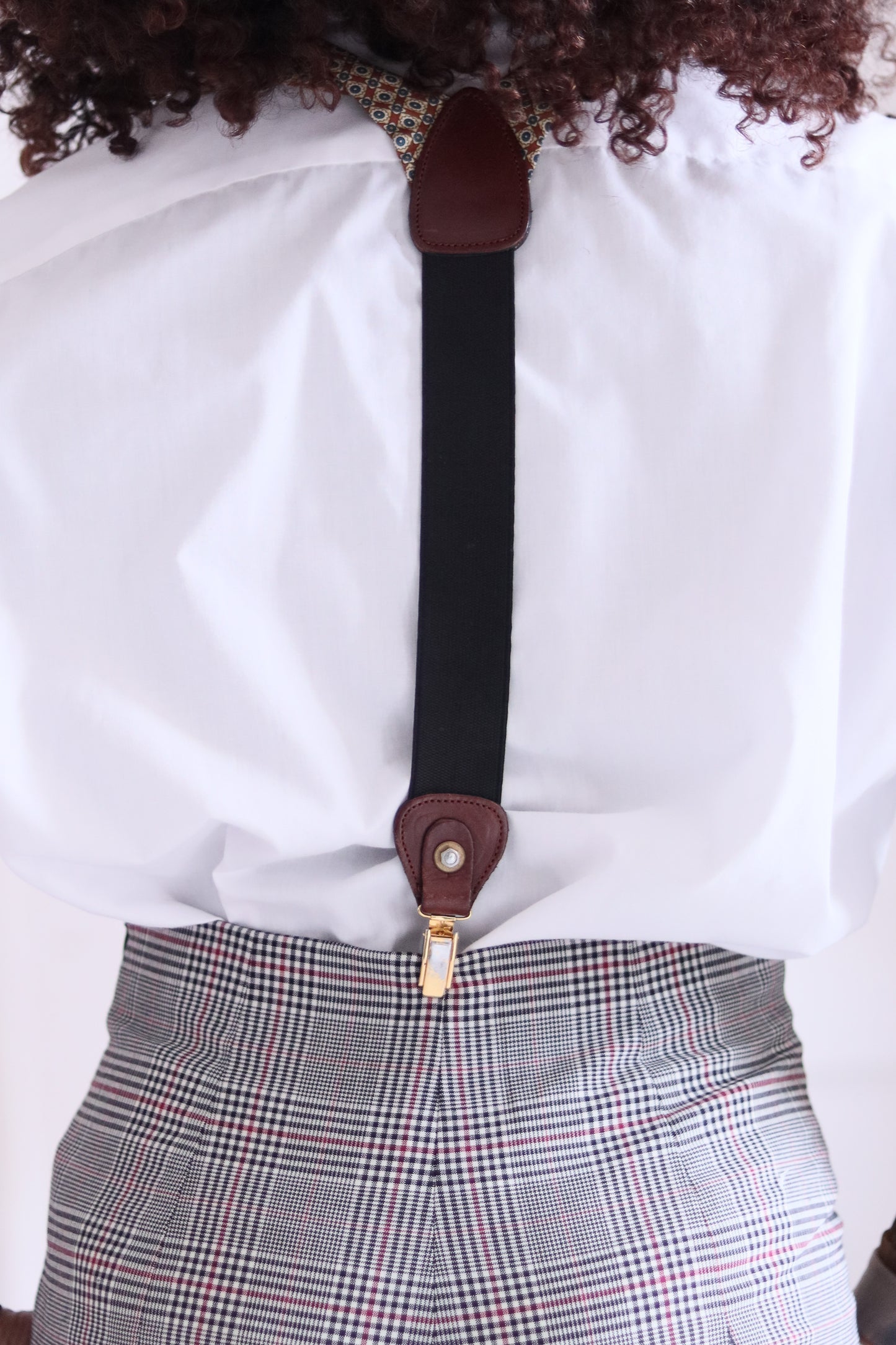 Bretelle en soie à motif vintage