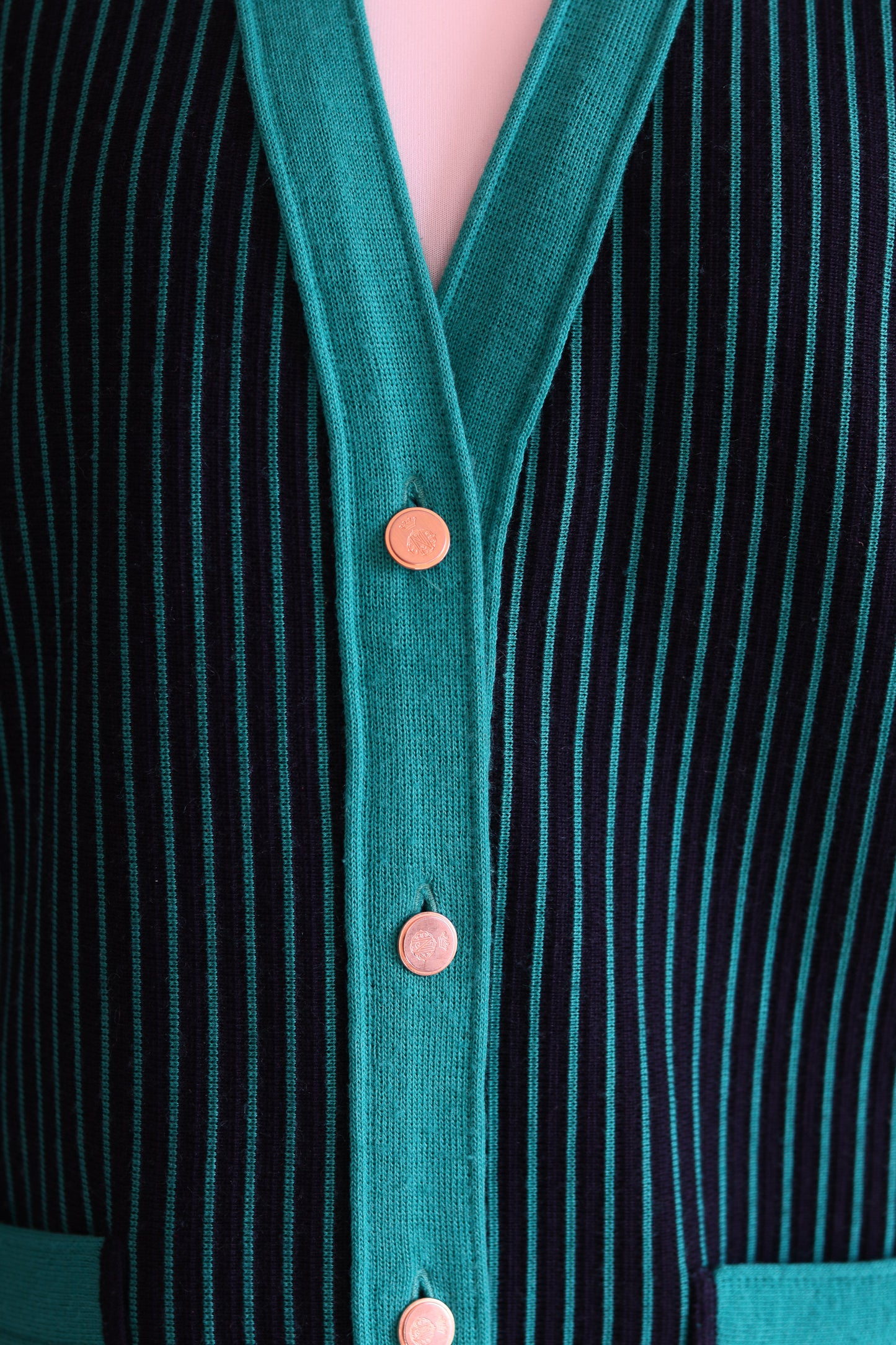 Devernois cardigan motifs rayures