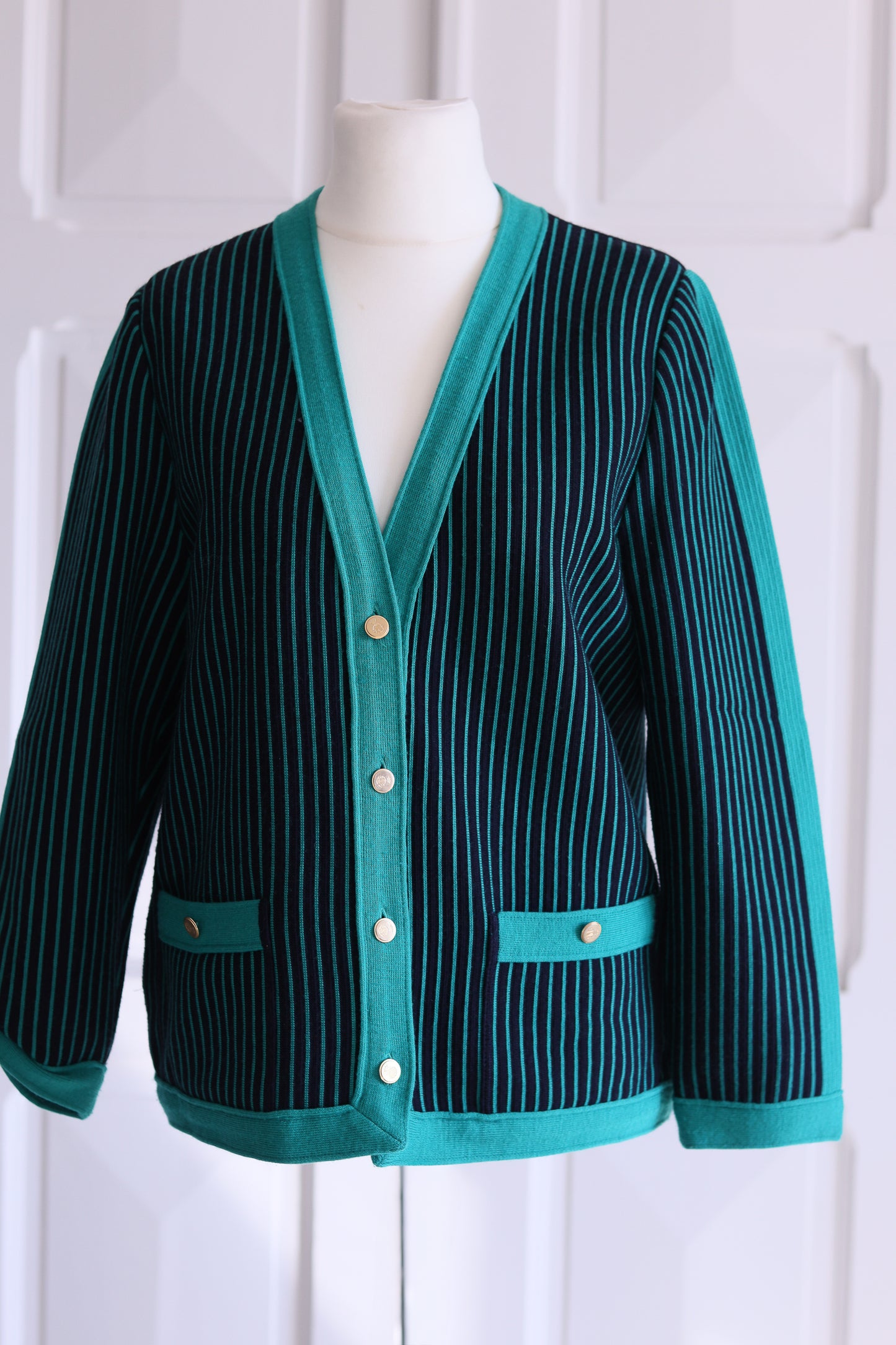 Devernois cardigan motifs rayures