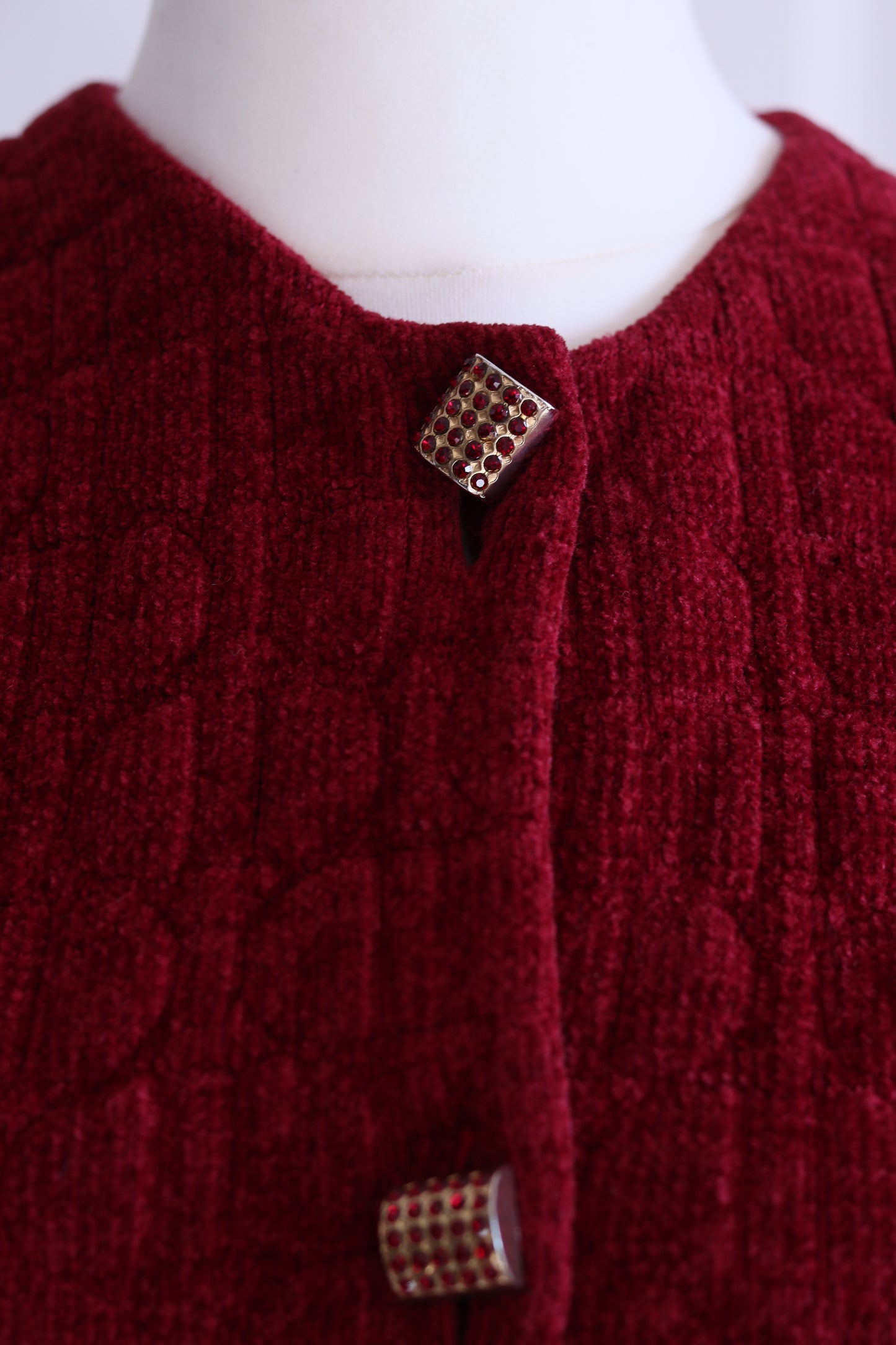 Devernois cardigan en maille rouge