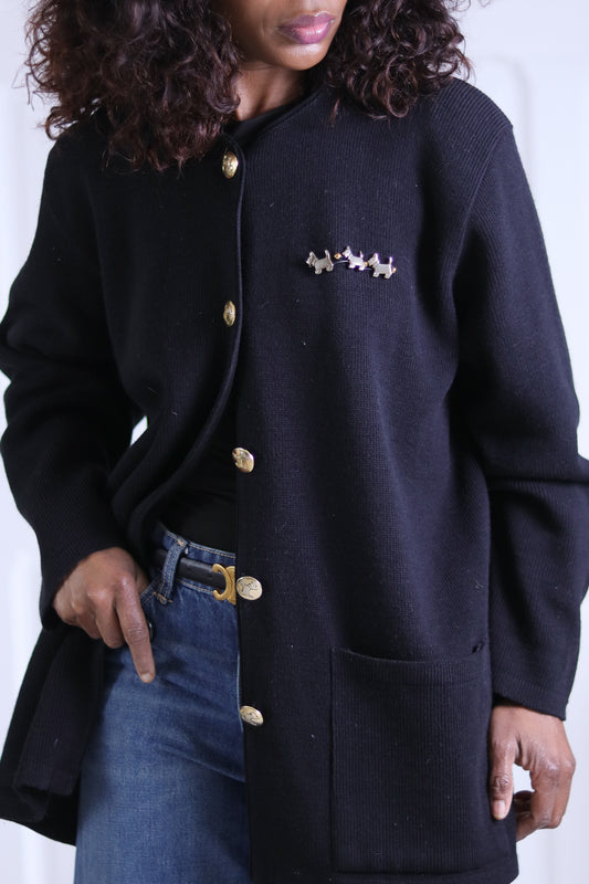 Cardigan vintage en laine