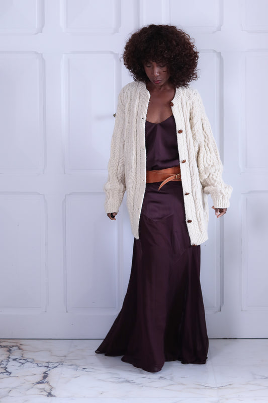 Fait main cardigan grosse maille