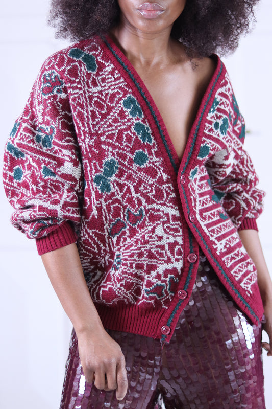 Cardigan à motifs