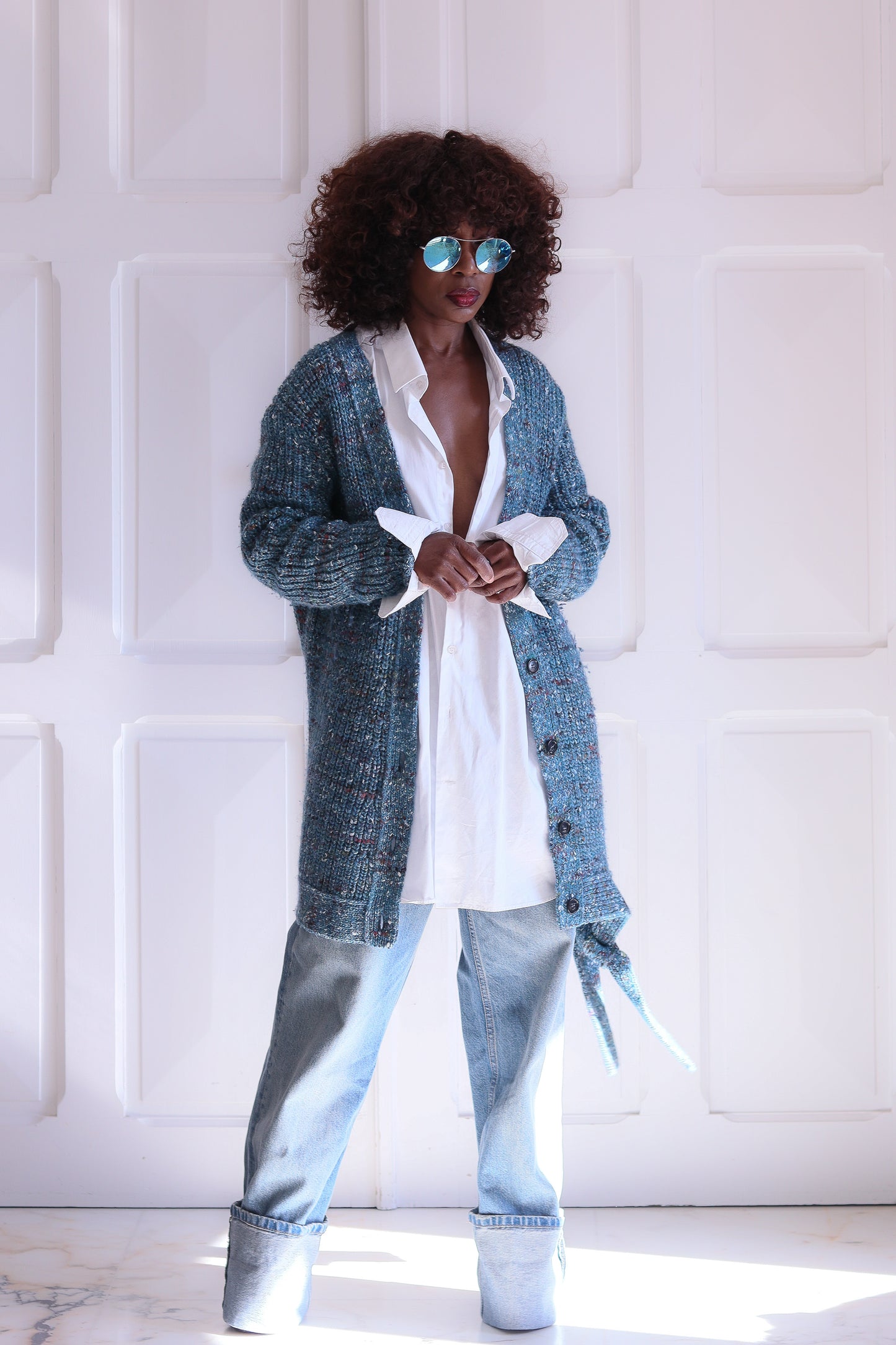 Gilmar long gilet en laine et alpaga