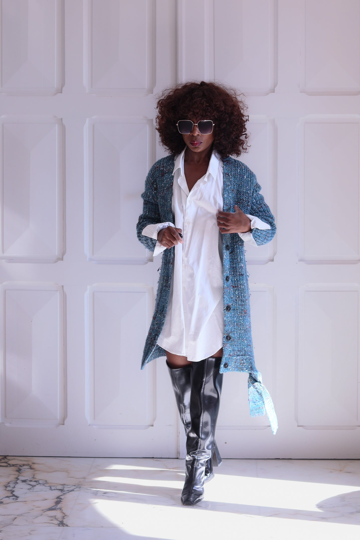 Gilmar long gilet en laine et alpaga