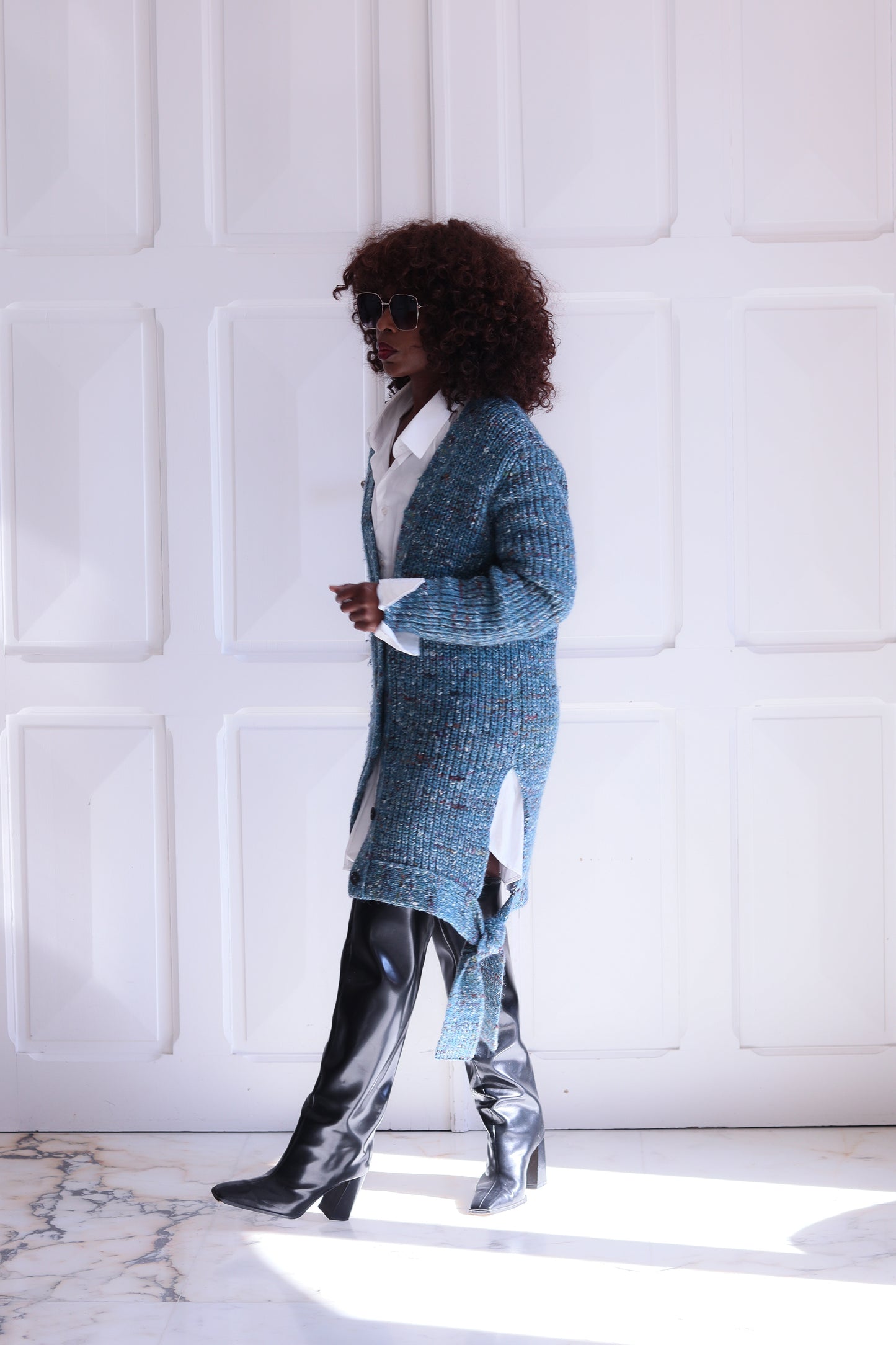 Gilmar long gilet en laine et alpaga